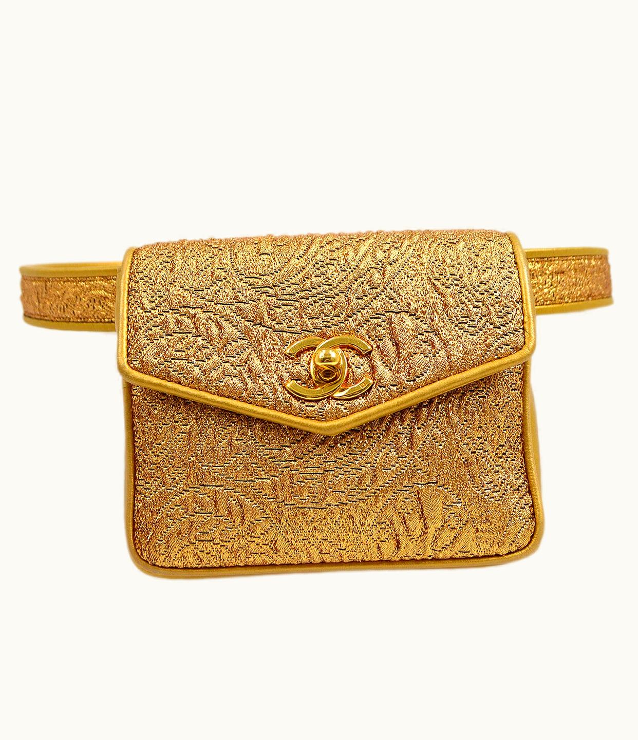 Chanel Chanel 1991-1994 Nishijin-Ori Bum Belt Bag Gold Ak38336H