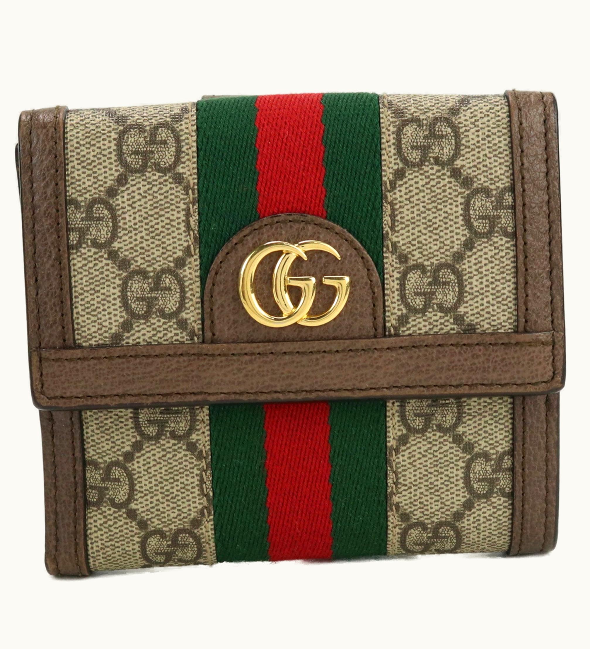 Gucci Gucci GG French Flap Ophidia 523173 96Iwg 8745 Bifold Wallet Supreme Women's