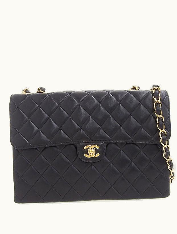 Chanel Chanel 2000 Classic Flap Chain Bag Jumbo Black