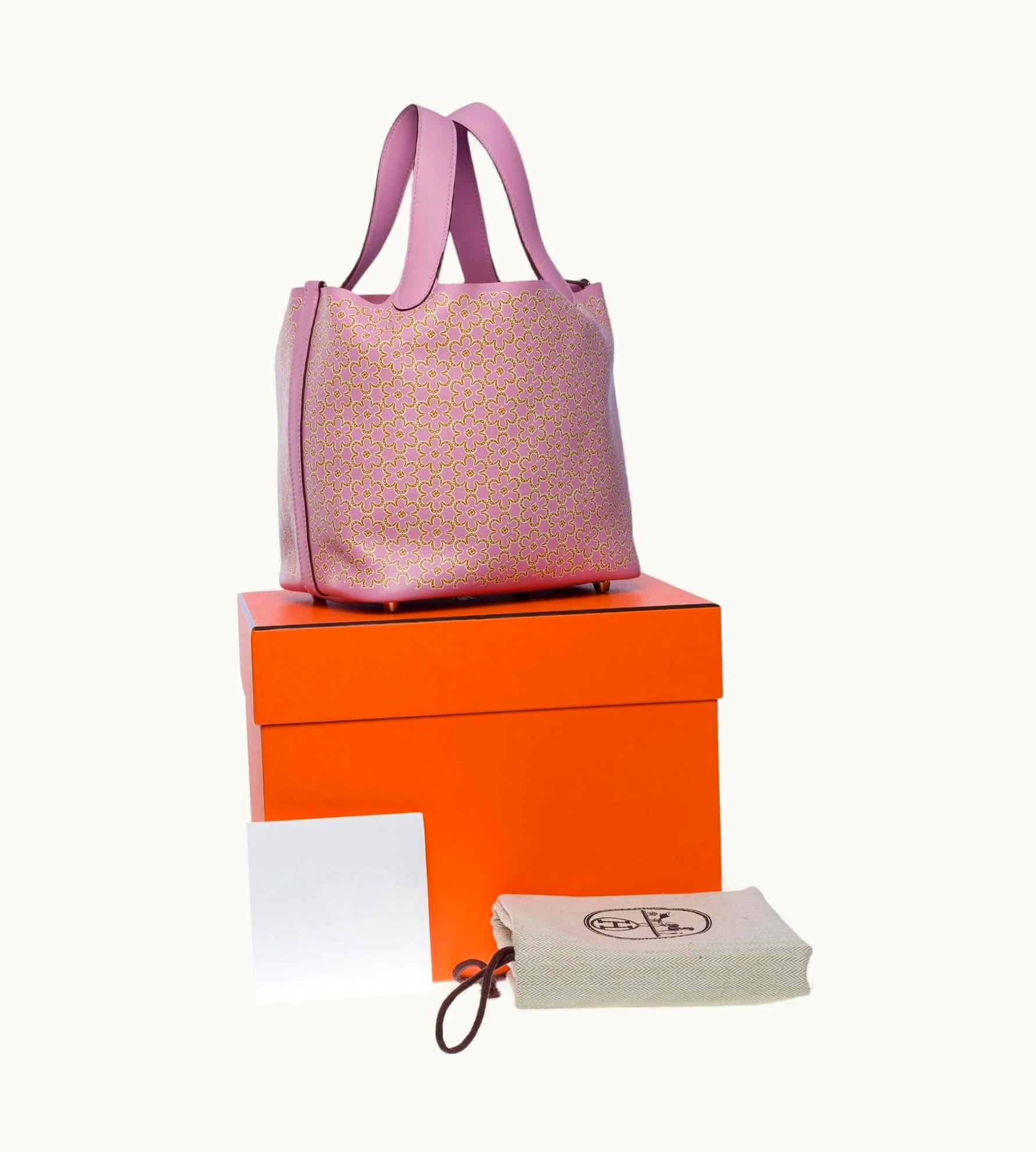 Hermès Hermès New Picotin 18 Lucky Daisy Limited Edition In Mauve Sylvestre Swift
