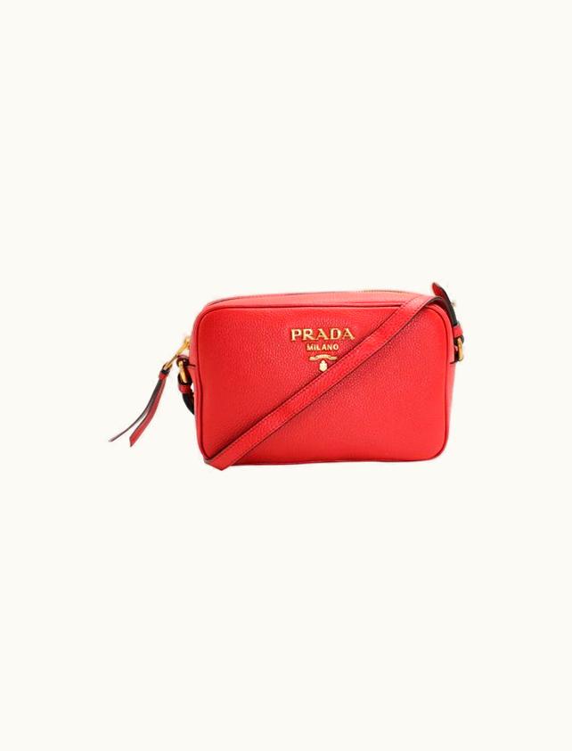 Prada Prada Bandoliera Saffiano Red Leather Cross Body Bag