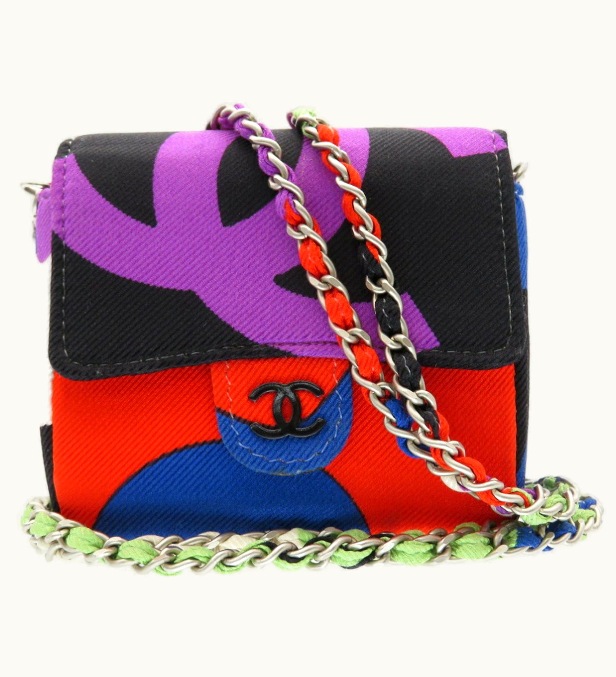 Chanel Chanel Mini Matrasse Coco Mark Satin Shoulder Bag Multicolor 0312Chanel