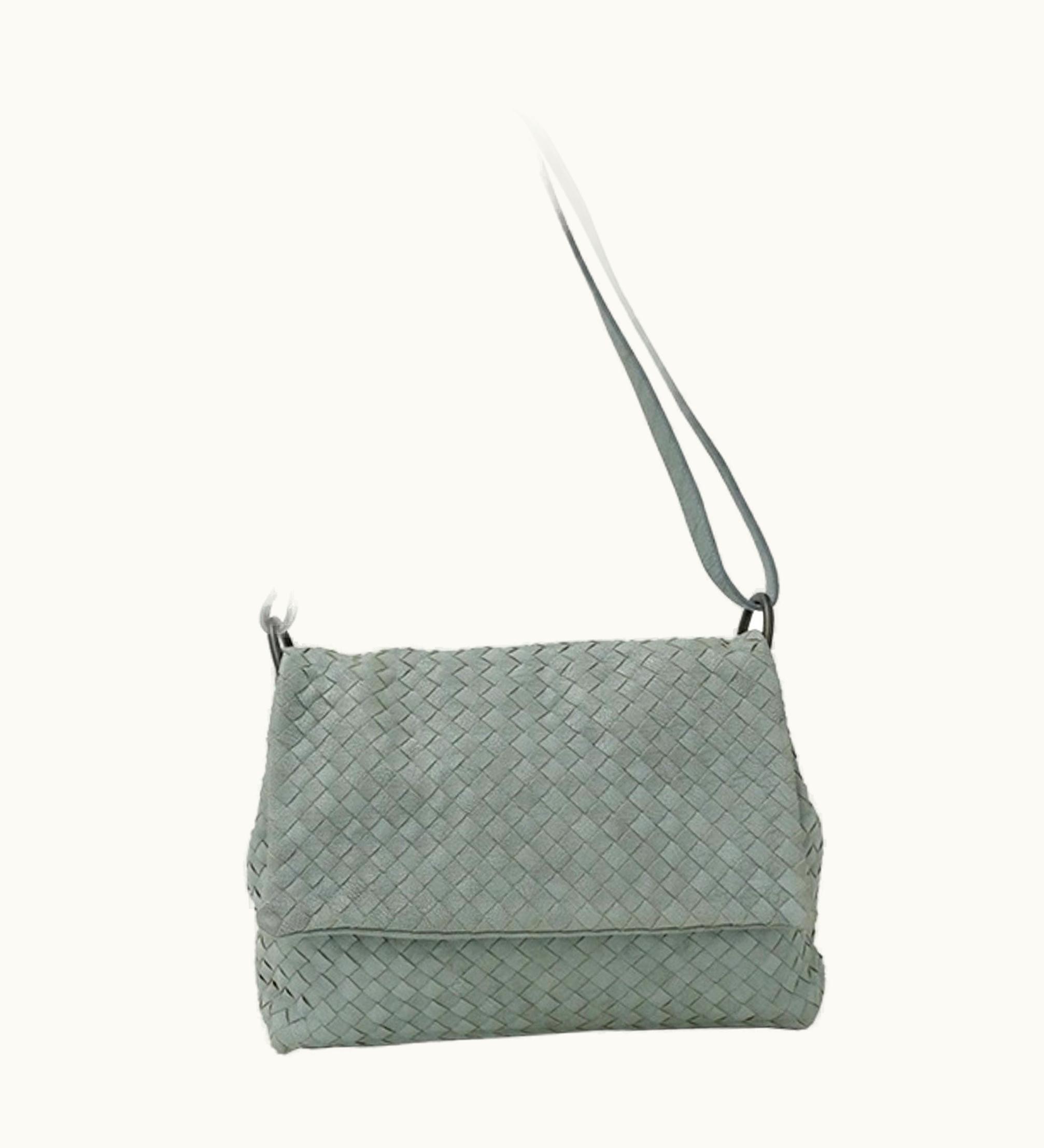 Bottega Veneta Bottega Veneta Bag Ladies Shoulder Intrecciato Leather Mint Blue 522874