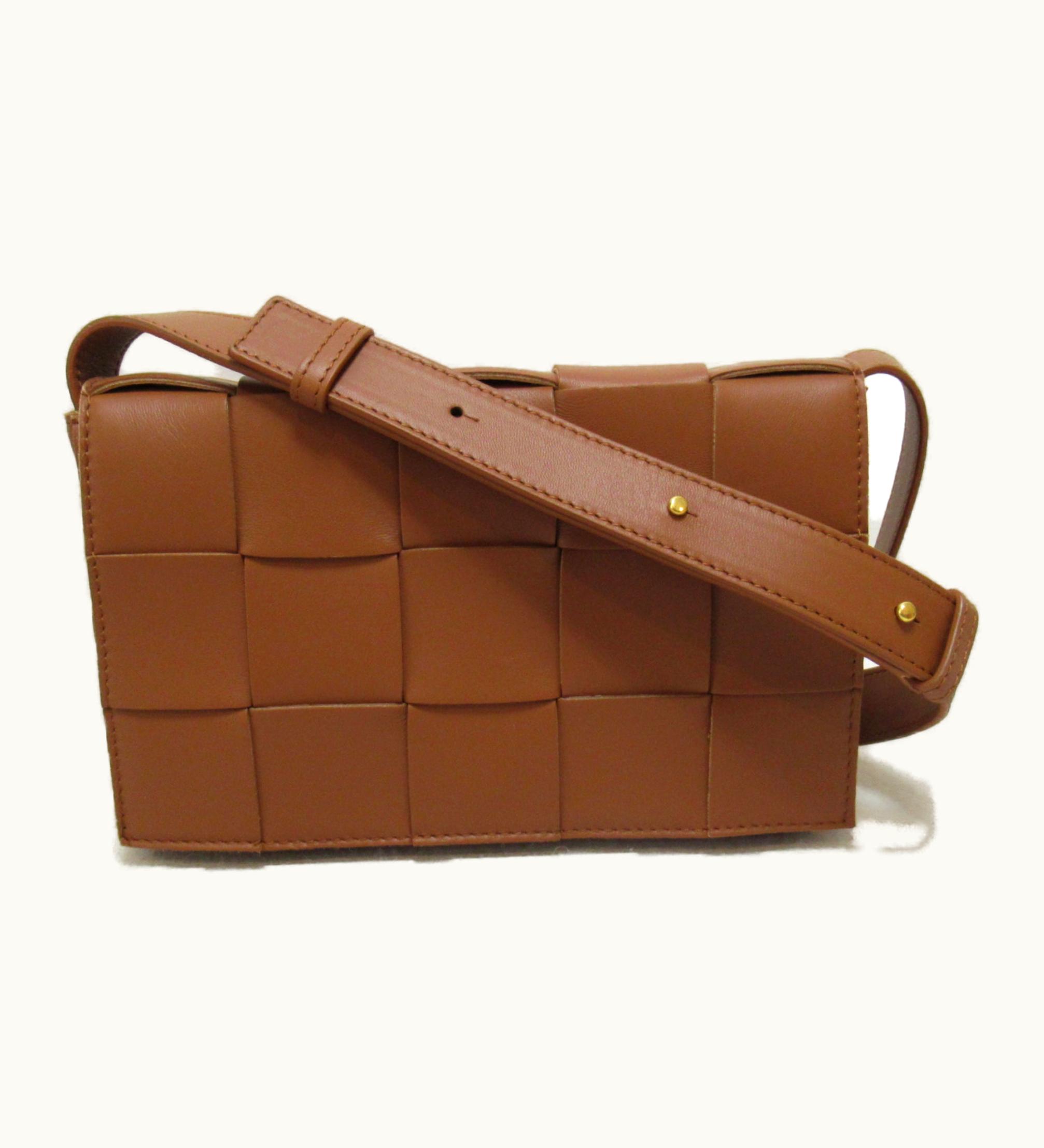Bottega Veneta Bottega Veneta Cassette Shoulder Bag Brown Wood Lambskin [Sheep Leather] 578004Vmay12650