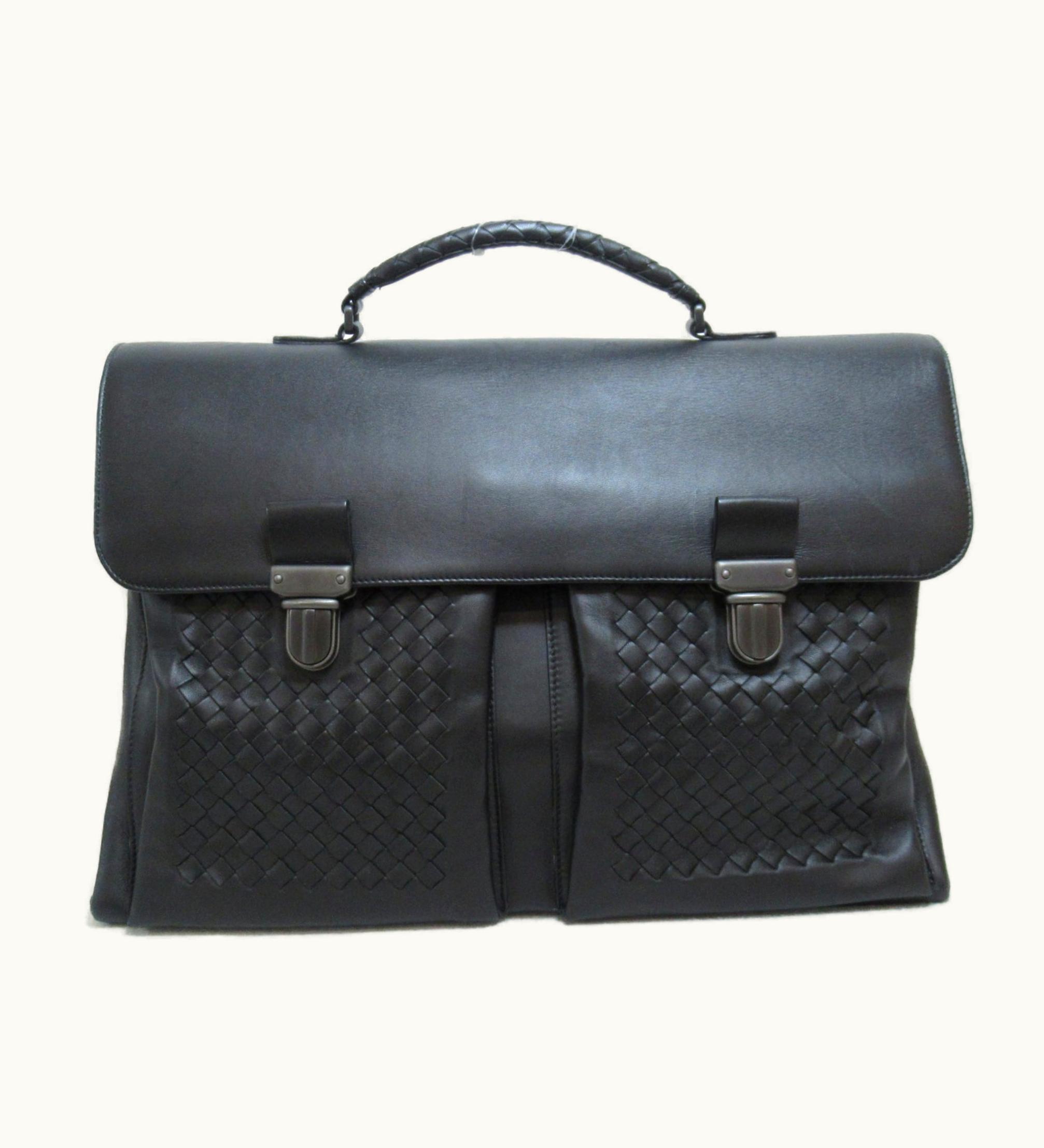 Bottega Veneta Bottega Veneta Business Bag Black Lambskin [Sheep Leather]