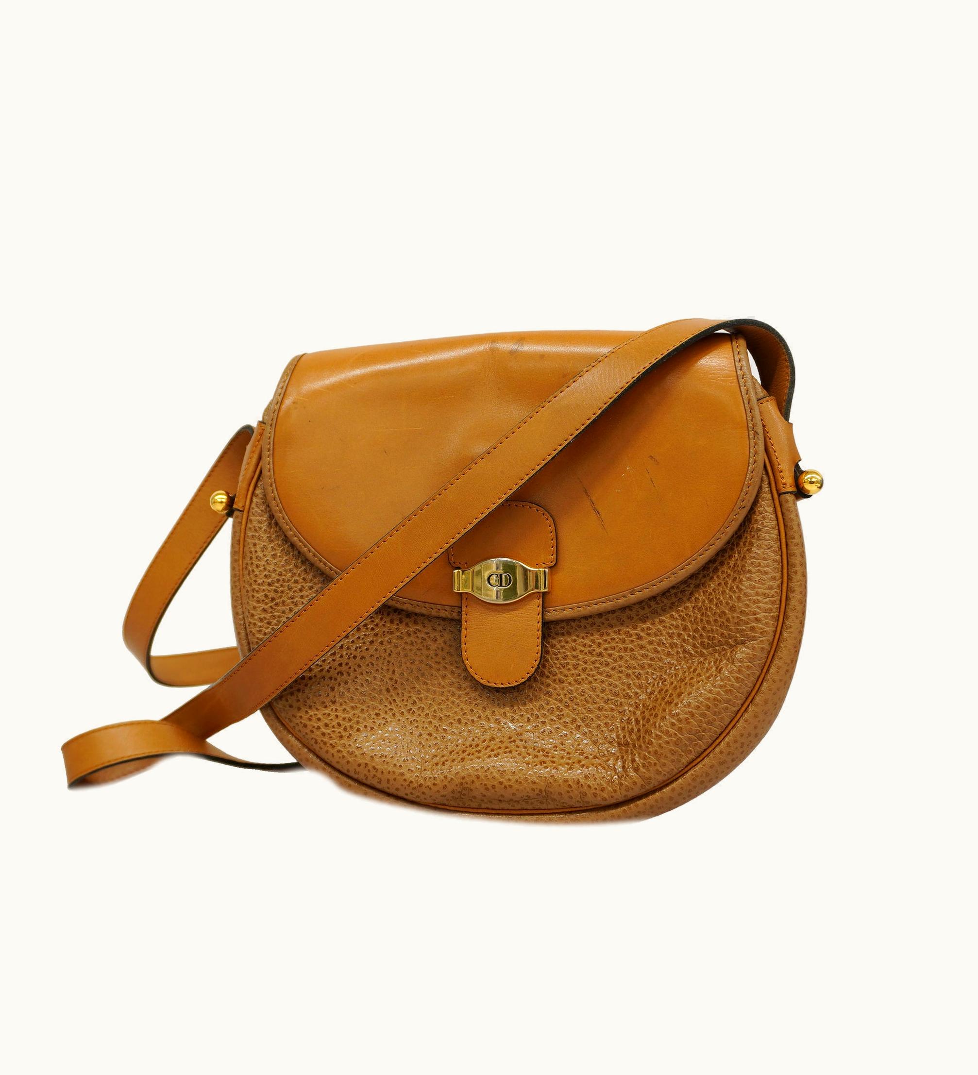 Dior Christian Dior  Brown Leather Shoulder Bag