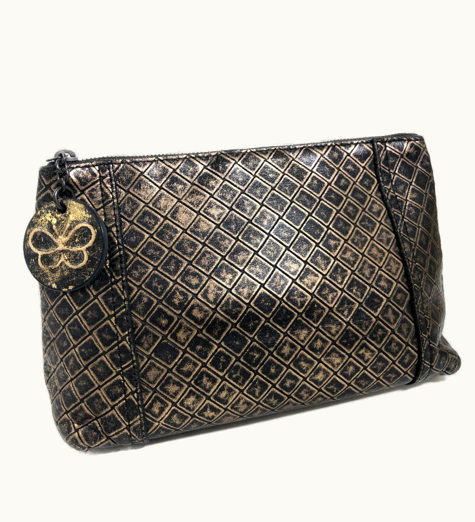 Bottega Veneta Bottega Veneta Pouch Butterfly Intreccio Mirage Leather Women's Bottegaveneta