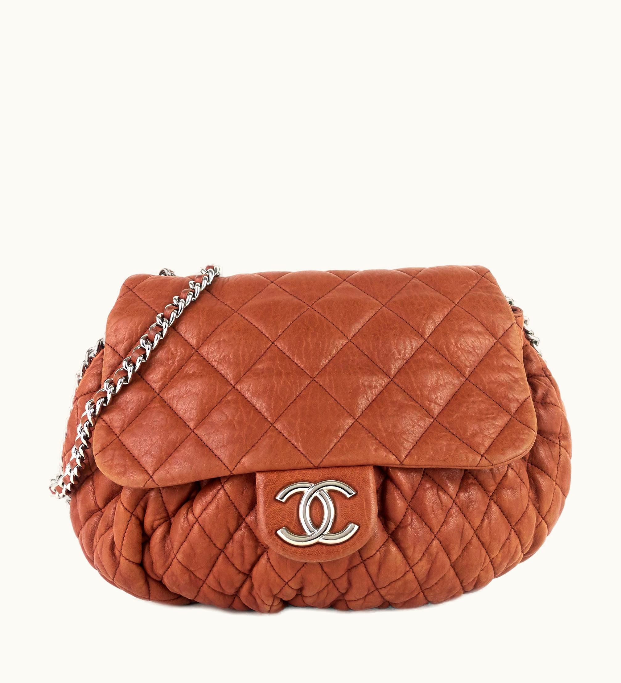 Chanel Chanel Chain Around Large Calfskin Leather Flap Bag