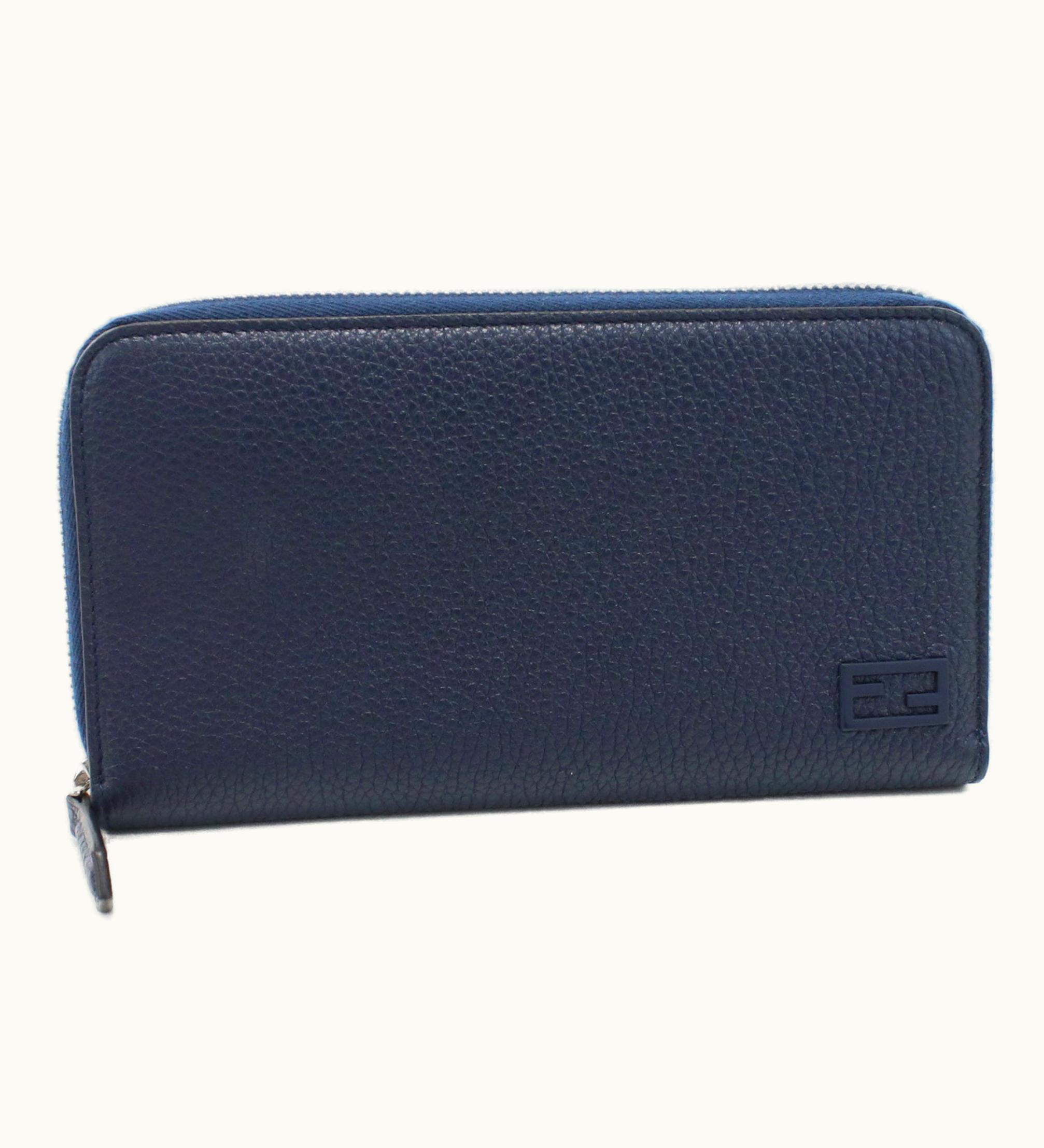 Fendi Fendi Zip Around Wallet 7M0210 Ag Long Round Leather Unisex