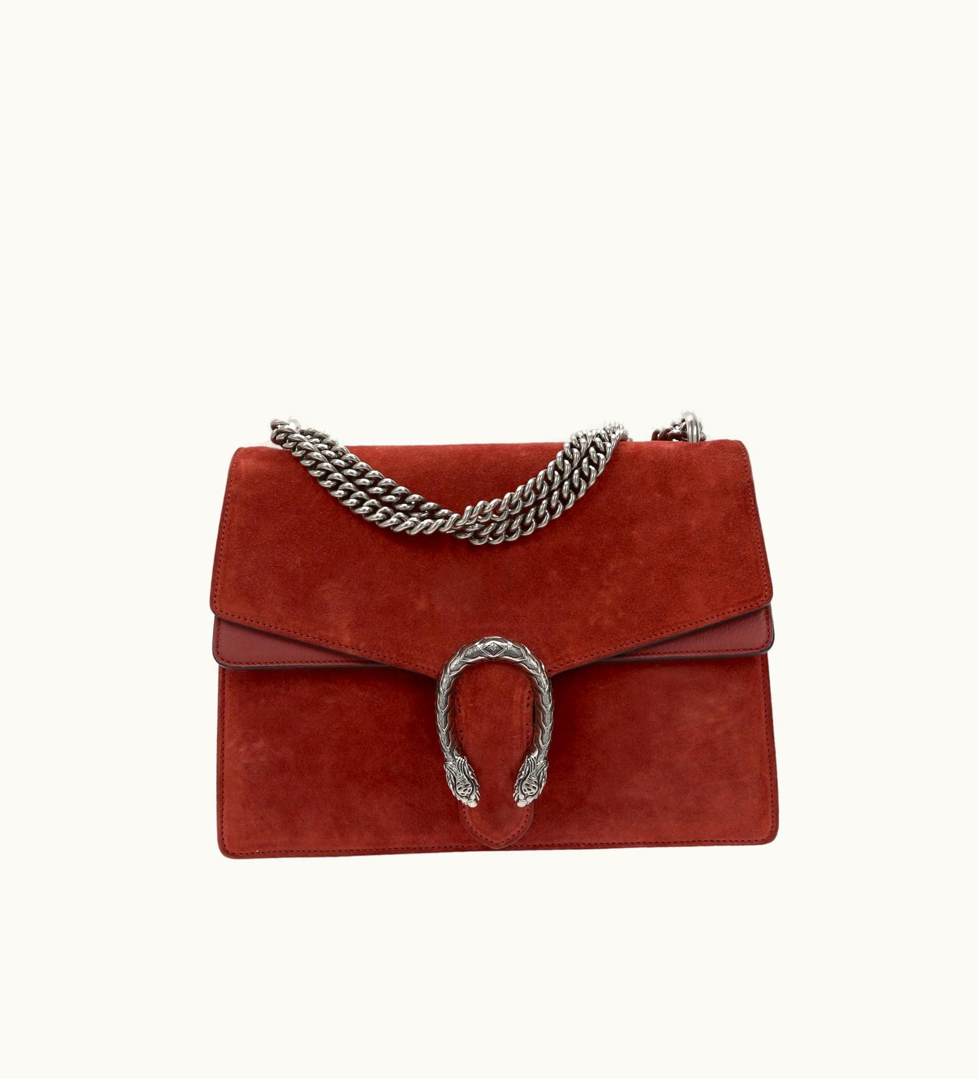 Gucci Gucci Dionysus Shoulder Bag In Bordeaux Suede