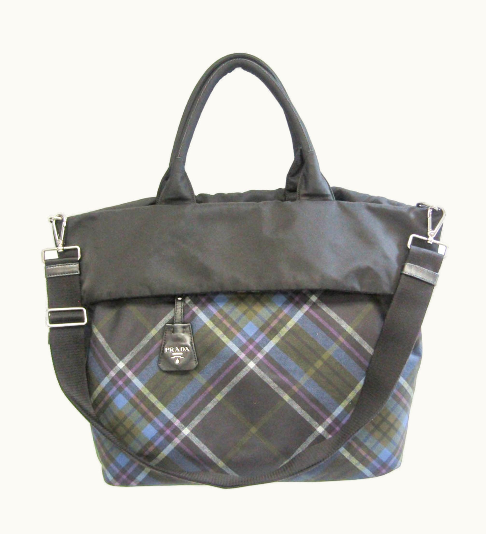 Prada Prada Reversible Bag Women, Unisex Nylon Tote Bag Black, Blue, Dark Green, Purple