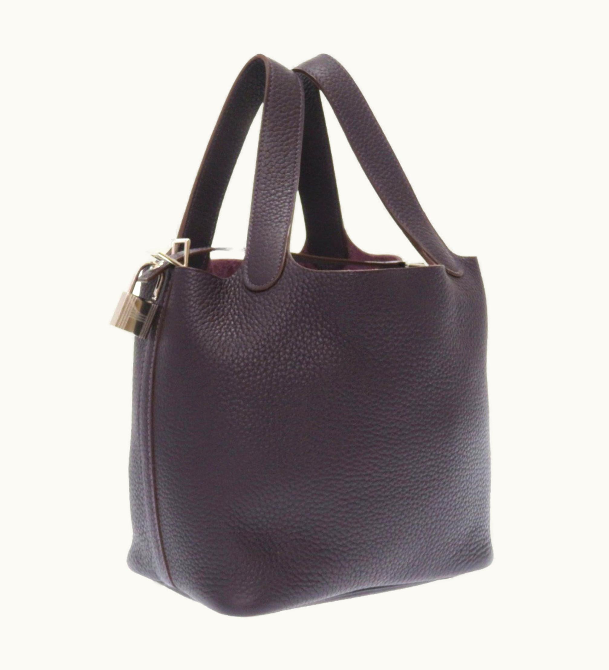 Hermès Hermès Picotin Rock PM Taurillon Clemence Raisin P Engraved Handbag Purple