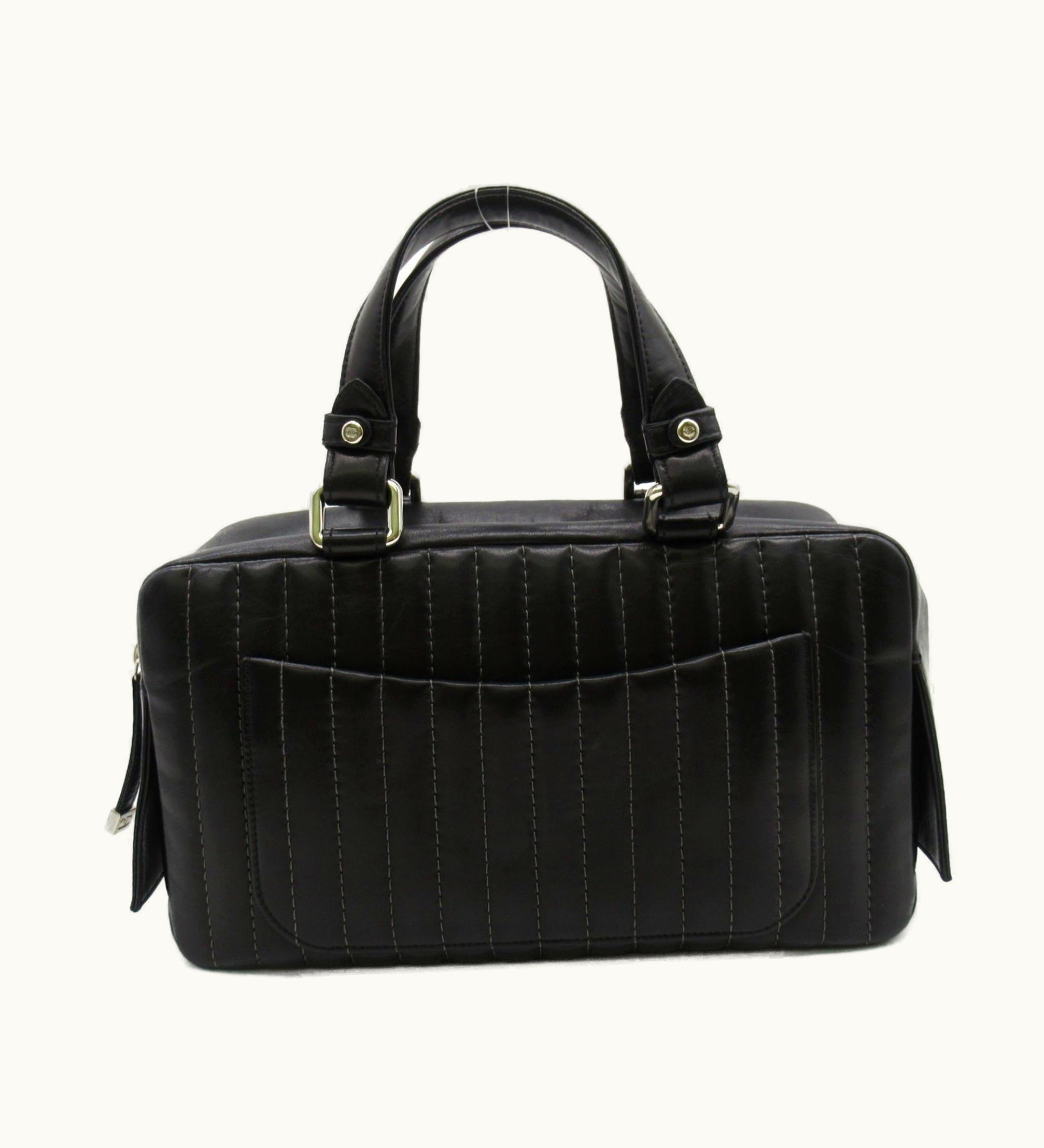 Chanel Chanel New Mademoiselle Boston Bag Black Lambskin [Sheep Leather] A30036