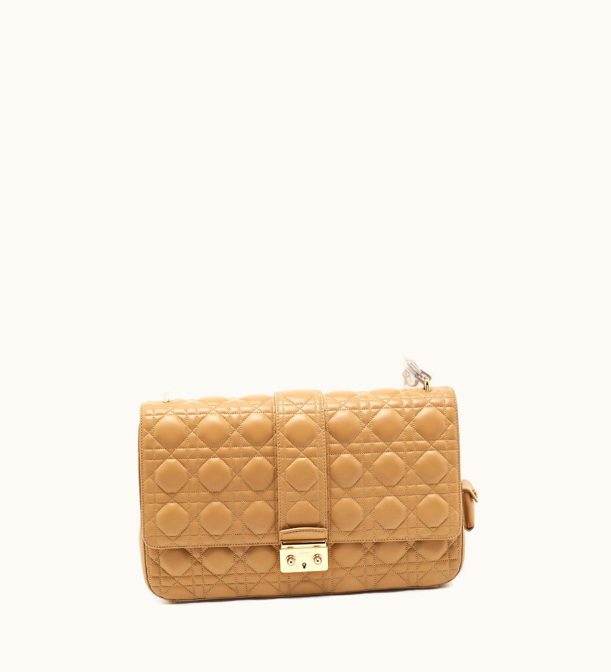 Dior Dior Beige Cannage Leather Large Miss