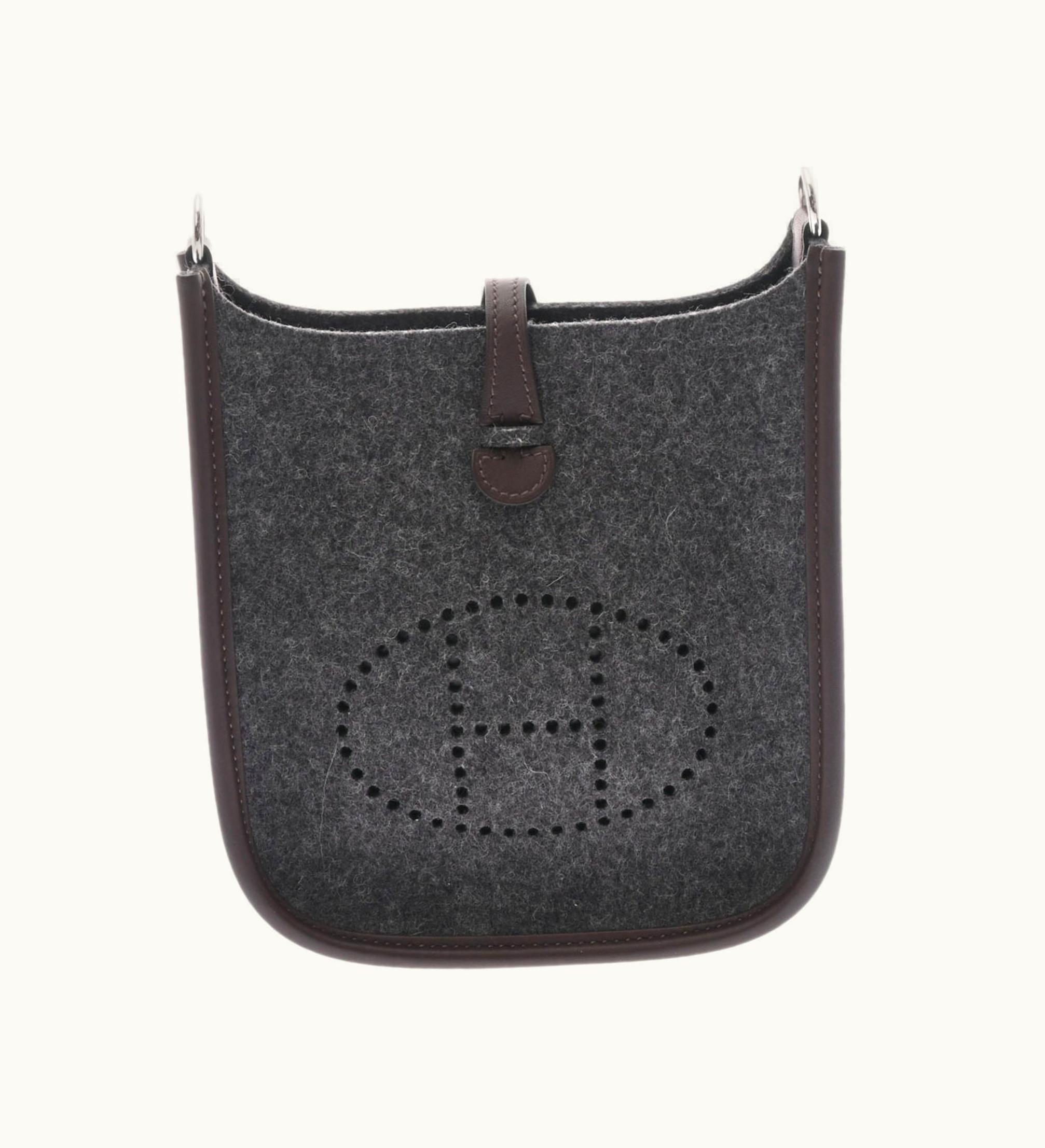 Hermès Hermès Evelyne Tpm Gray Brown U Engraved [Around 2022] Women's Felt Shoulder Bag