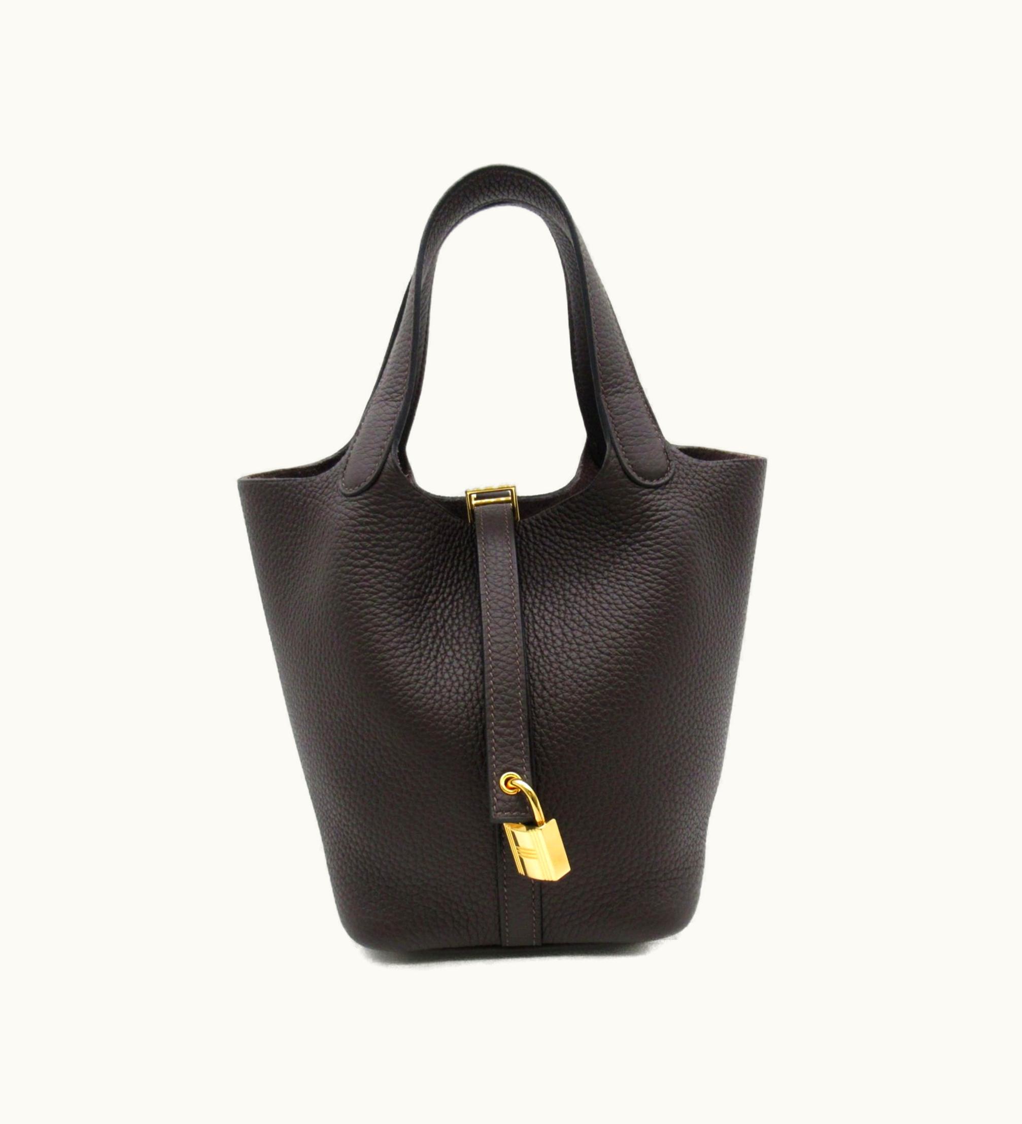 Hermès Hermès Picotin Lock PM Brown Evenne Taurillon Clemence Calfskin [Cowhide]