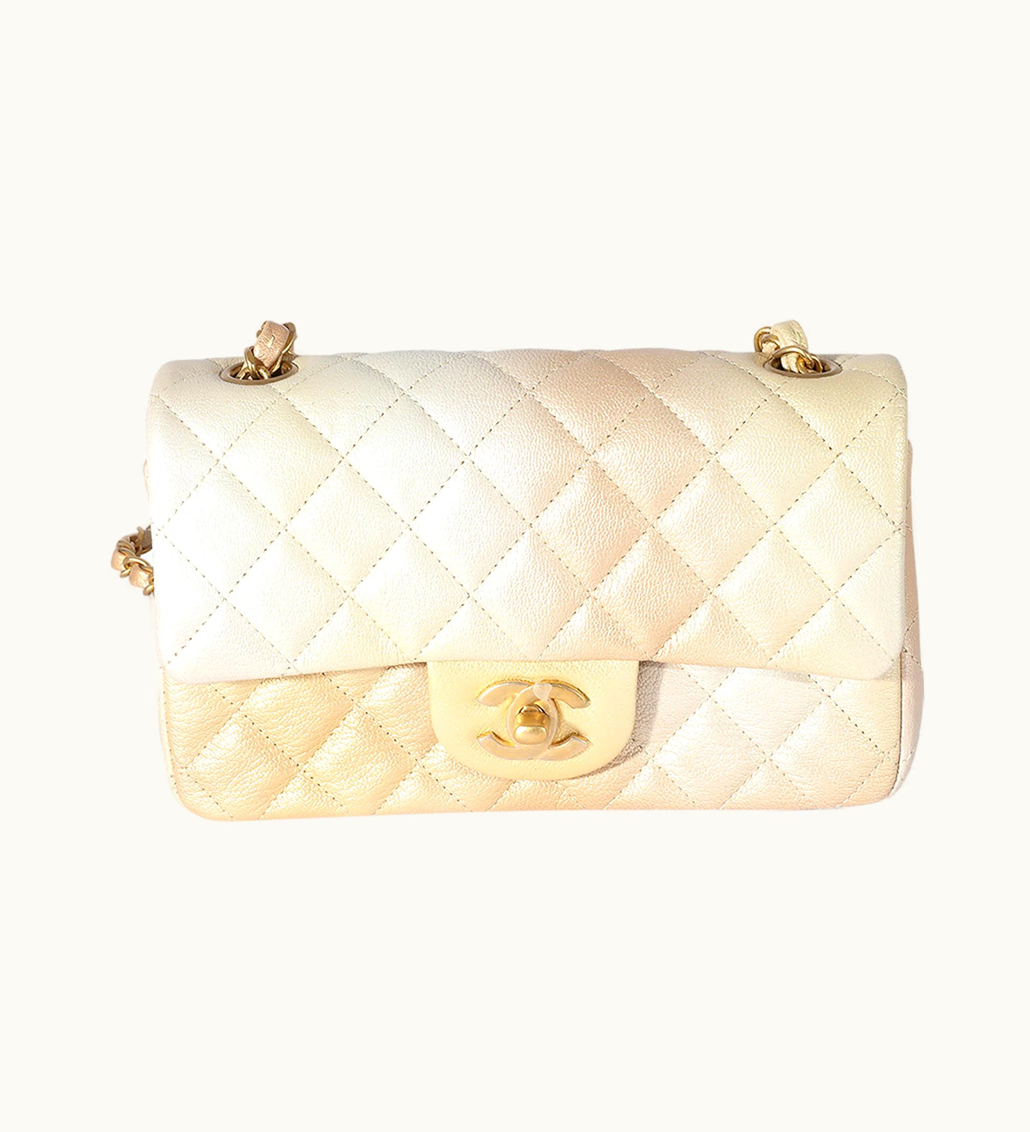 Chanel Chanel 22C Metallic Ombre Quilted Lambskin Rectangular Mini Flap Bag