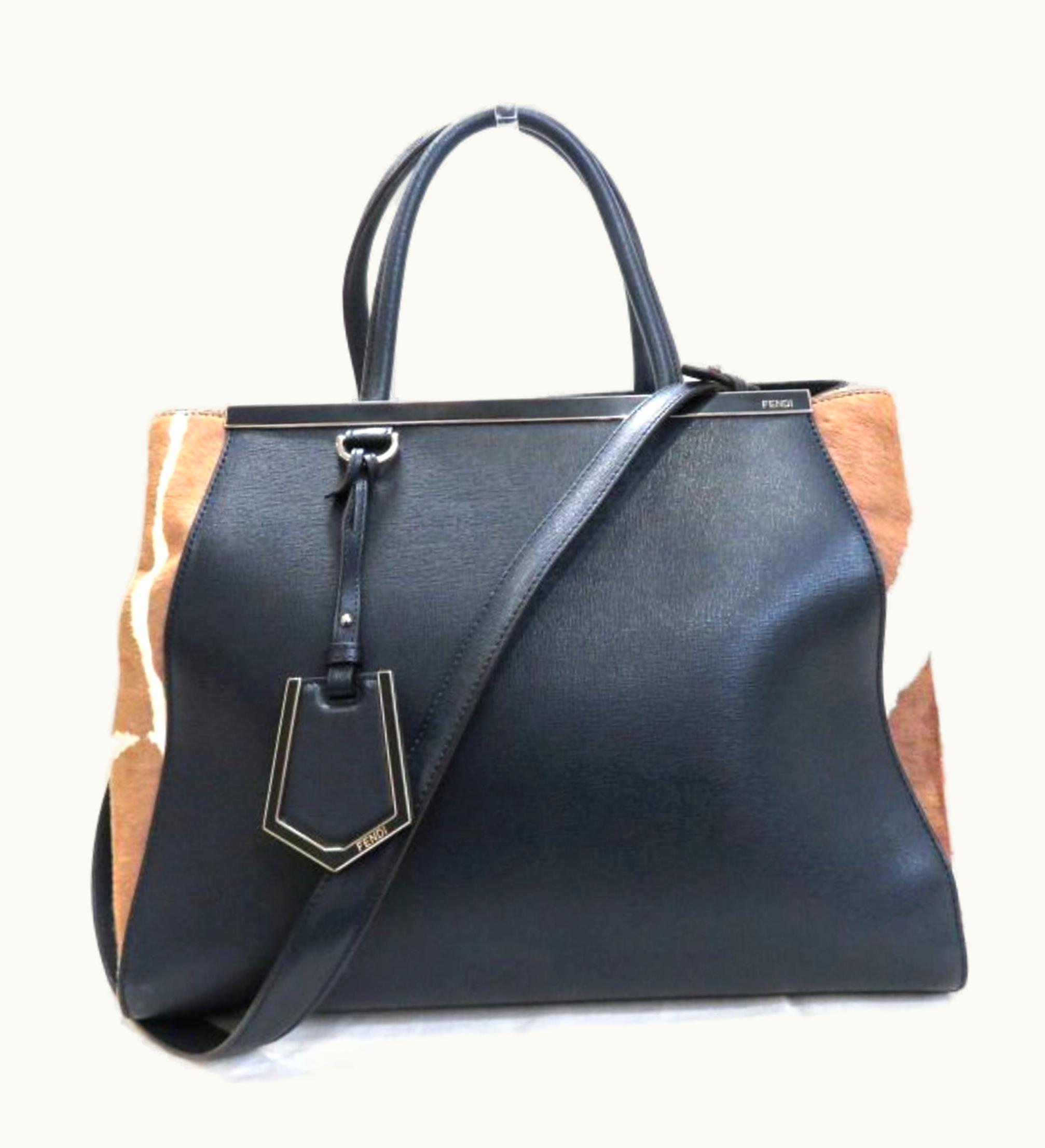 Fendi Fendi Toujour 8Bh250-K4J 2Way Leather X Harako Bag Tote Shoulder Women's