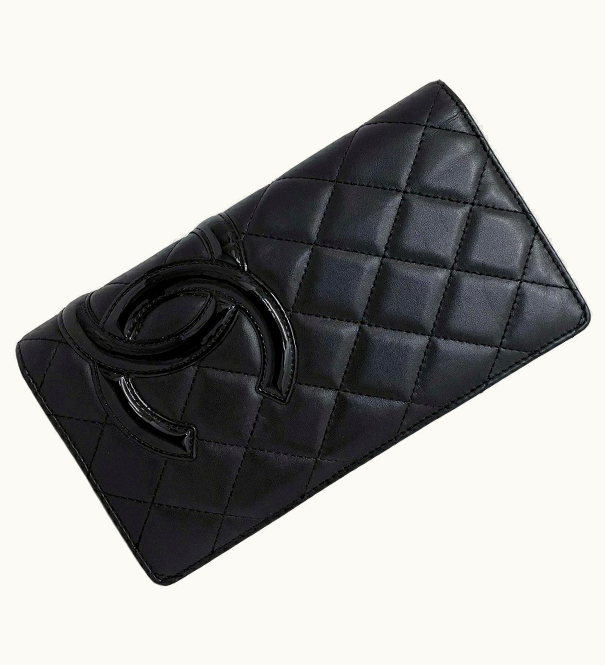 Chanel Chanel Bi-Fold Wallet Black Pink Neon Cambon Line A26717 Lambskin 13S Chanel Cocomark Matrasse Ladies Leather Quilting