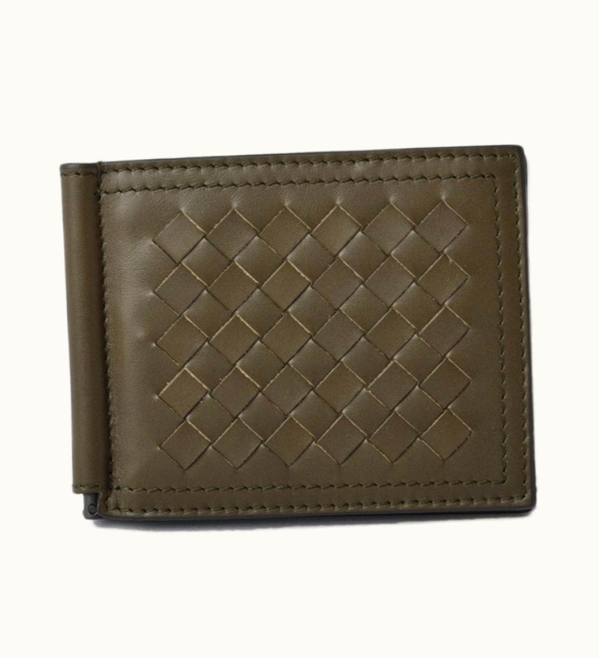 Bottega Veneta Bottega Veneta Wallet Money Clip Bottega Veneta Calf 123180 Army Green