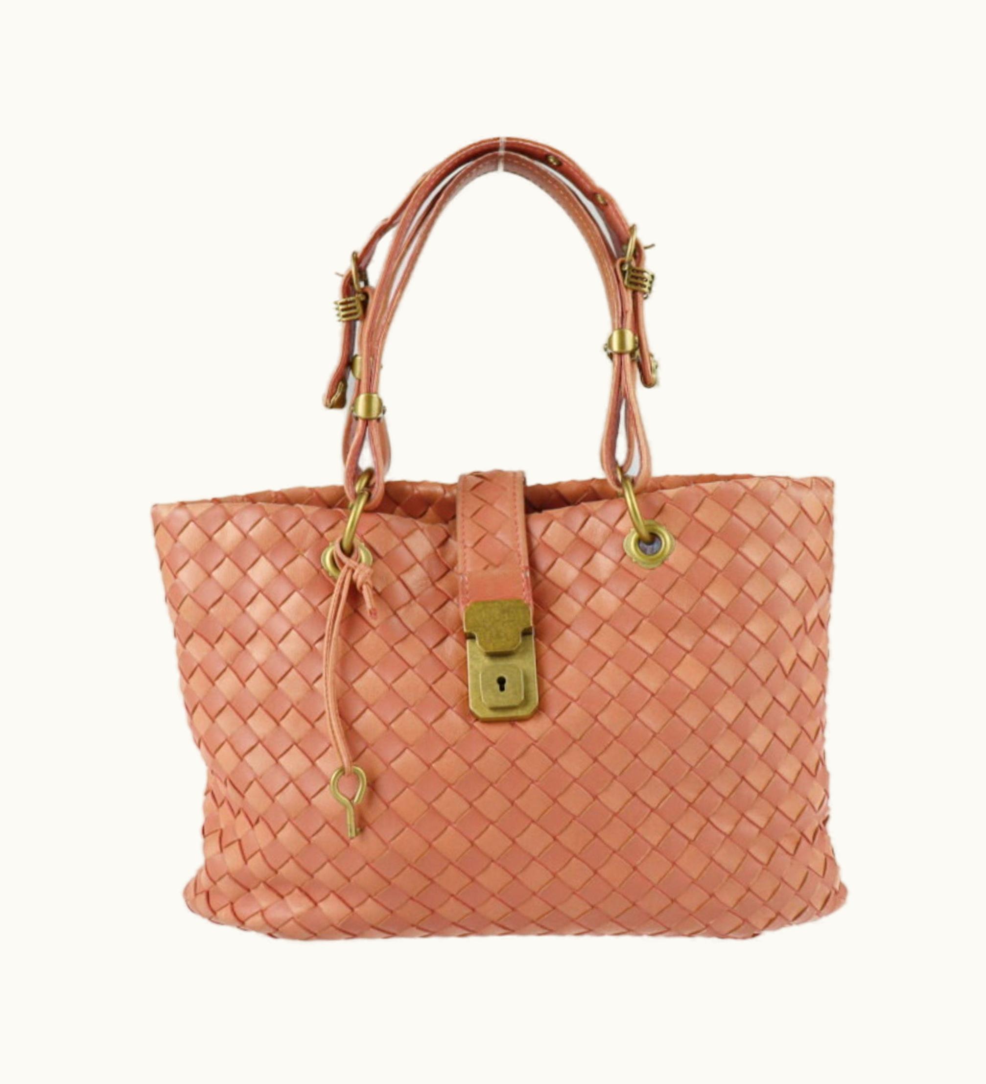 Bottega Veneta Bottega Veneta Intrecciato Handbag 162112 Leather Salmon Pink Gold Hardware Tote Bag Mini