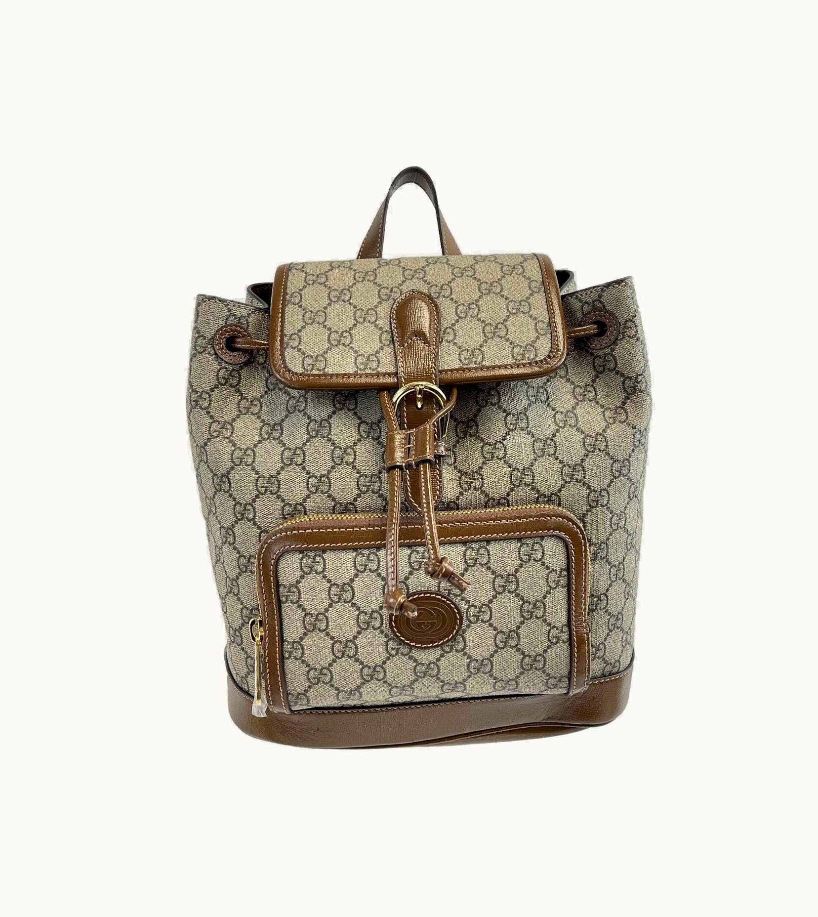 Gucci Gucci - New Backpack With Interlocking G - Beige / Brown Monogram Backpack
