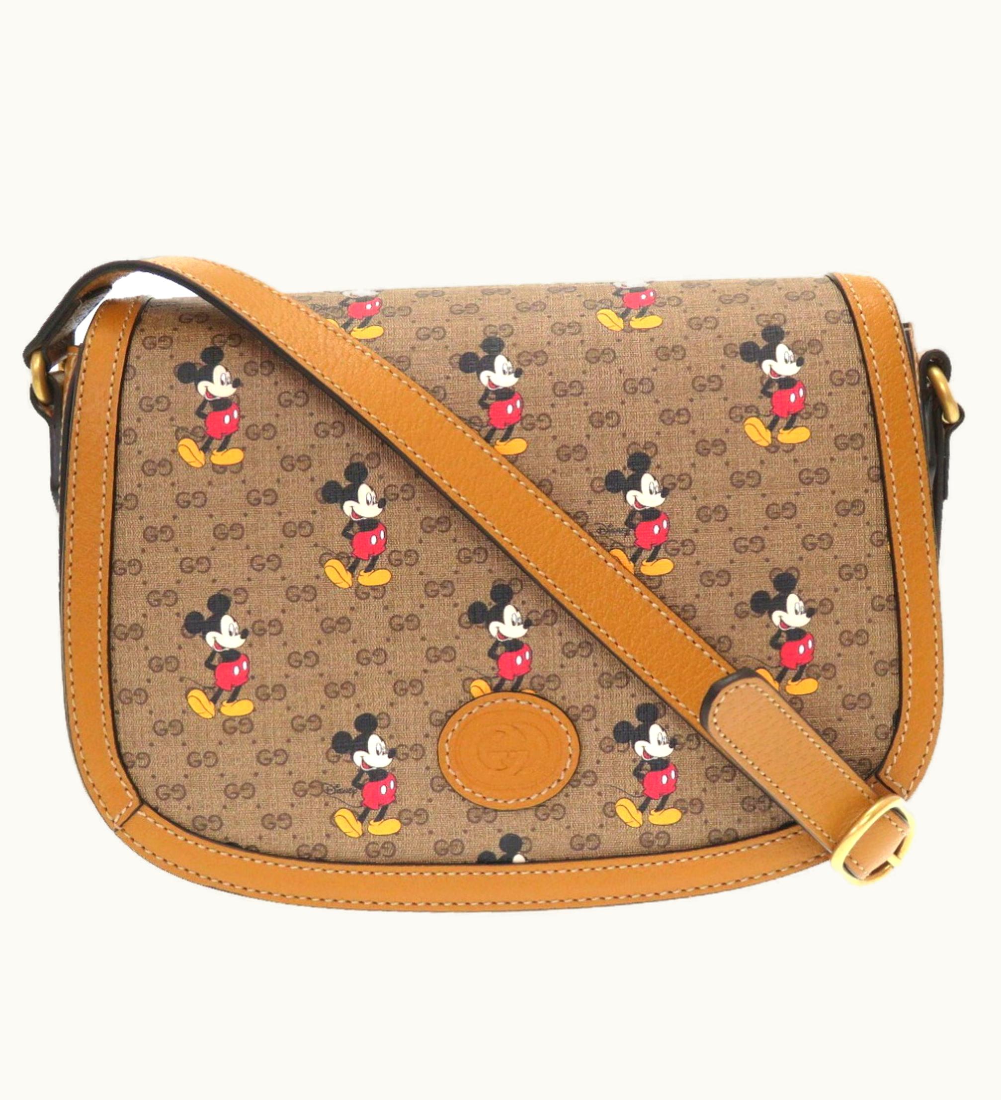 Gucci Gucci X Disney GG Supreme Small Shoulder Brown 602694 Bag
