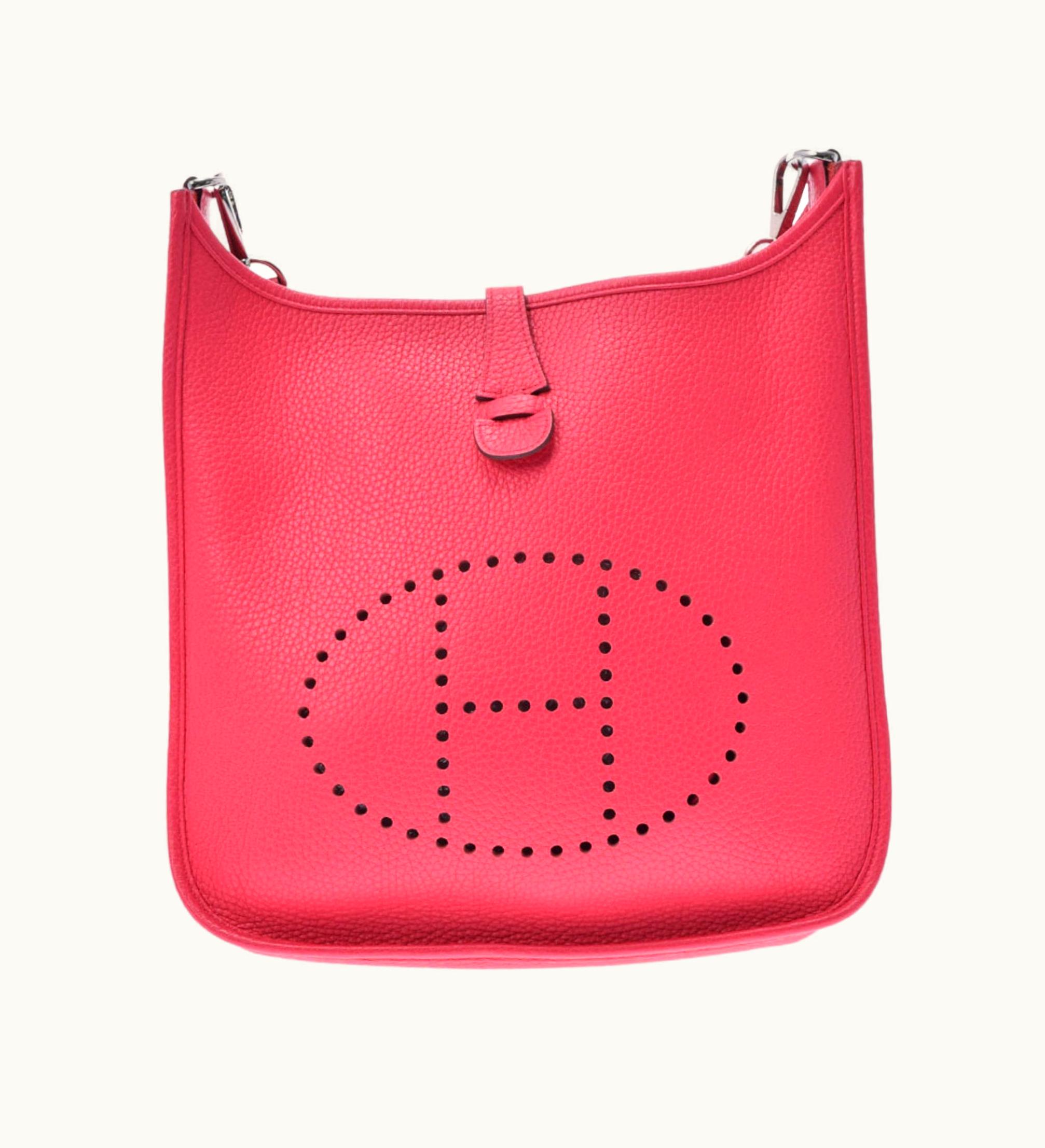 Hermès Hermès Evelyne 3 PM Rose Extreme D Engraved (Around 2019) Unisex Taurillon Clemence Shoulder Bag
