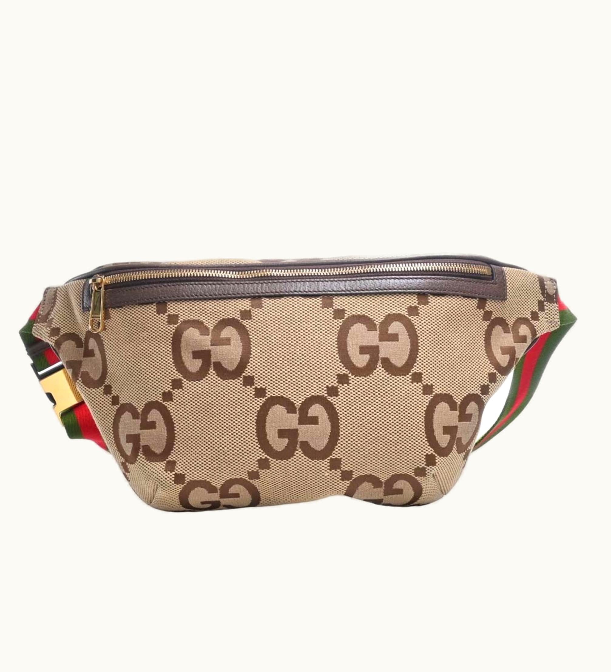 Gucci Gucci Jumbo GG Canvas Body Bag Belt 696031 Beige Women's