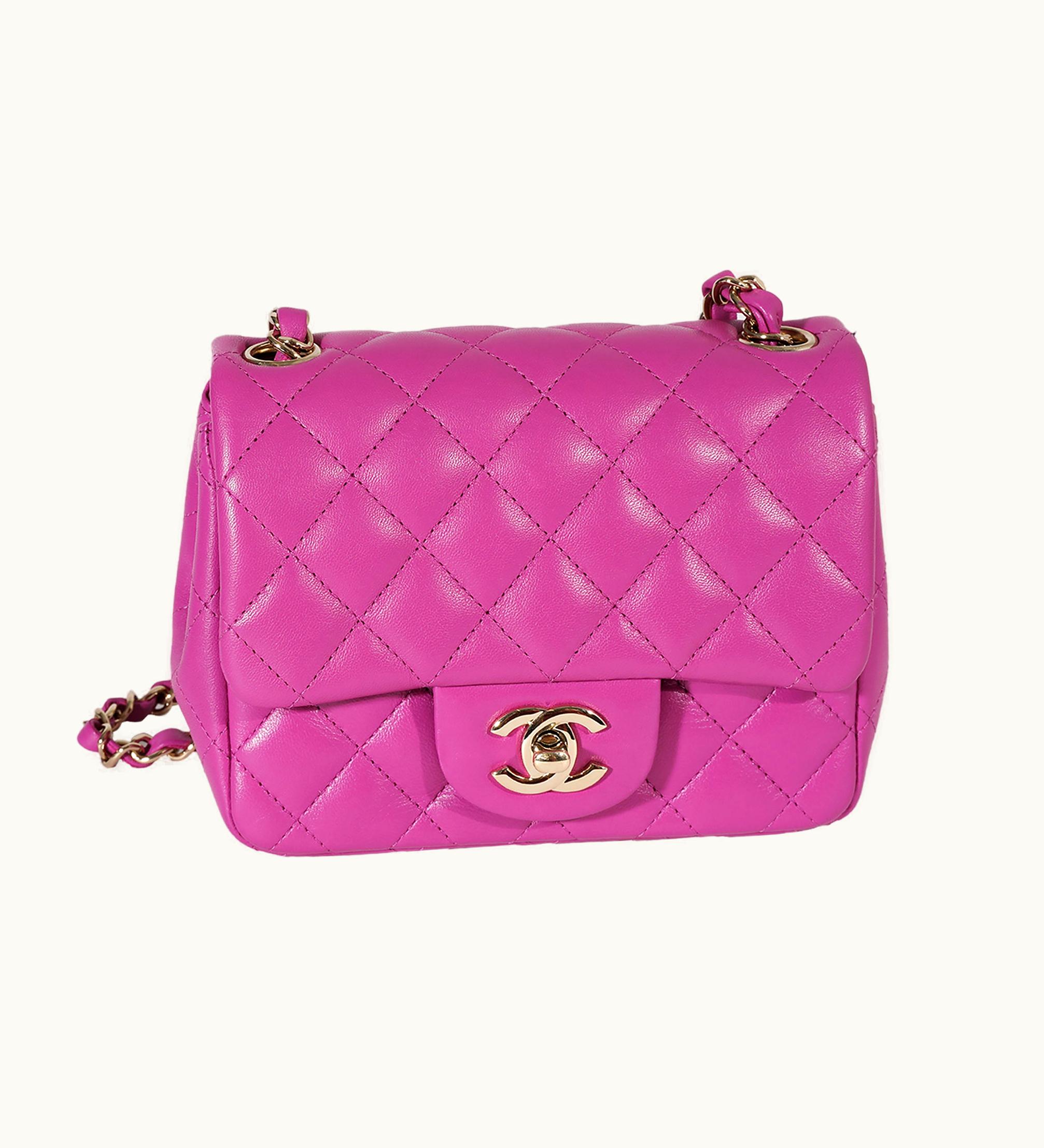 Chanel Chanel Mini Square Classic Flap Bag - Purple Lambskin
