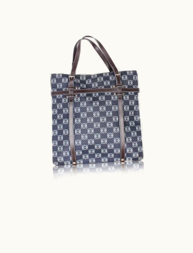 Loewe Loewe Navy Mongrammed Bolso Shopping Tote