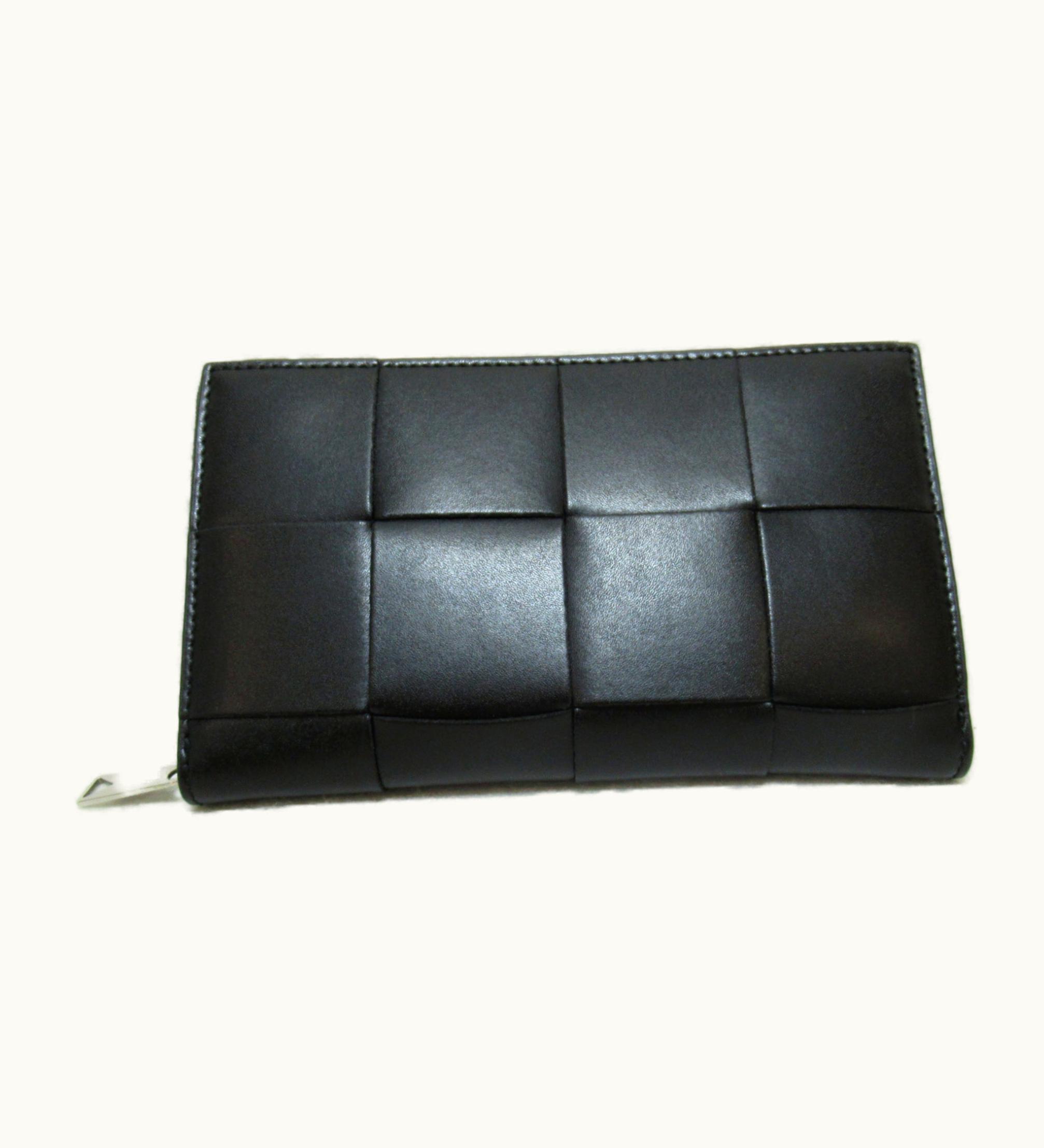 Bottega Veneta Bottega Veneta Round Wallet Black Calfskin [Cowhide] 748054Vbwd28803