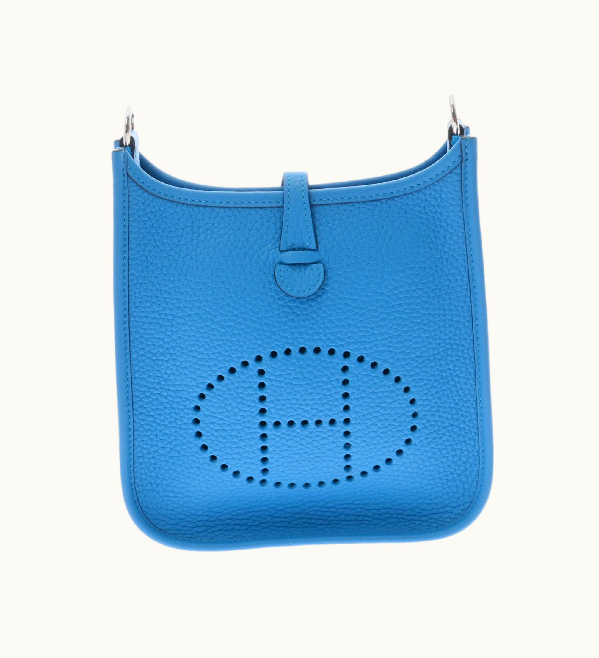 Hermès Hermès Evelyne Tpm Blue Frida Palladium Hardware Z Stamp [Around 2021] Women's Taurillon Clemence Shoulder Bag