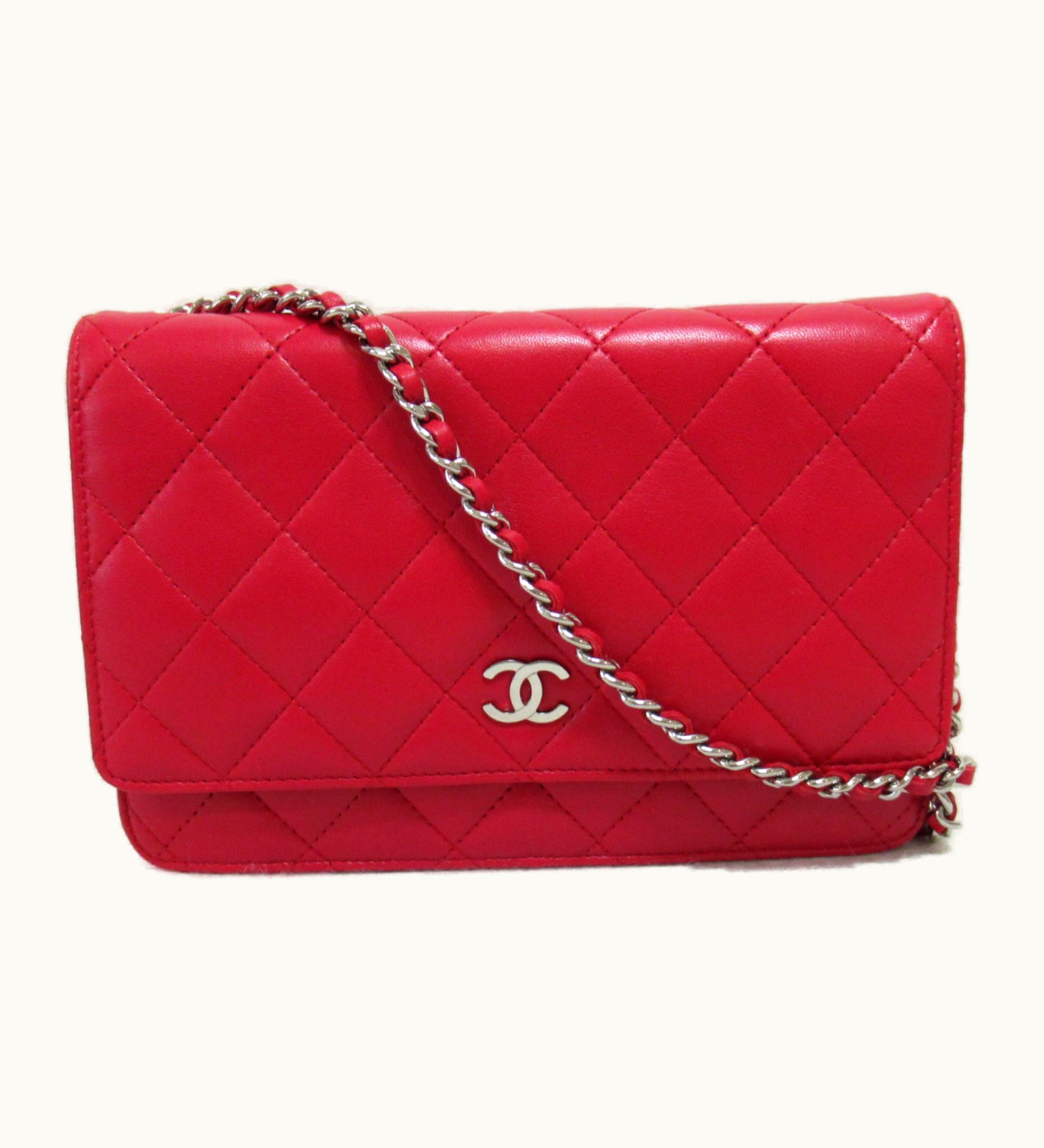 Chanel Chanel Chain Wallet Shoulder Bag Pink Lambskin [Sheep Leather]