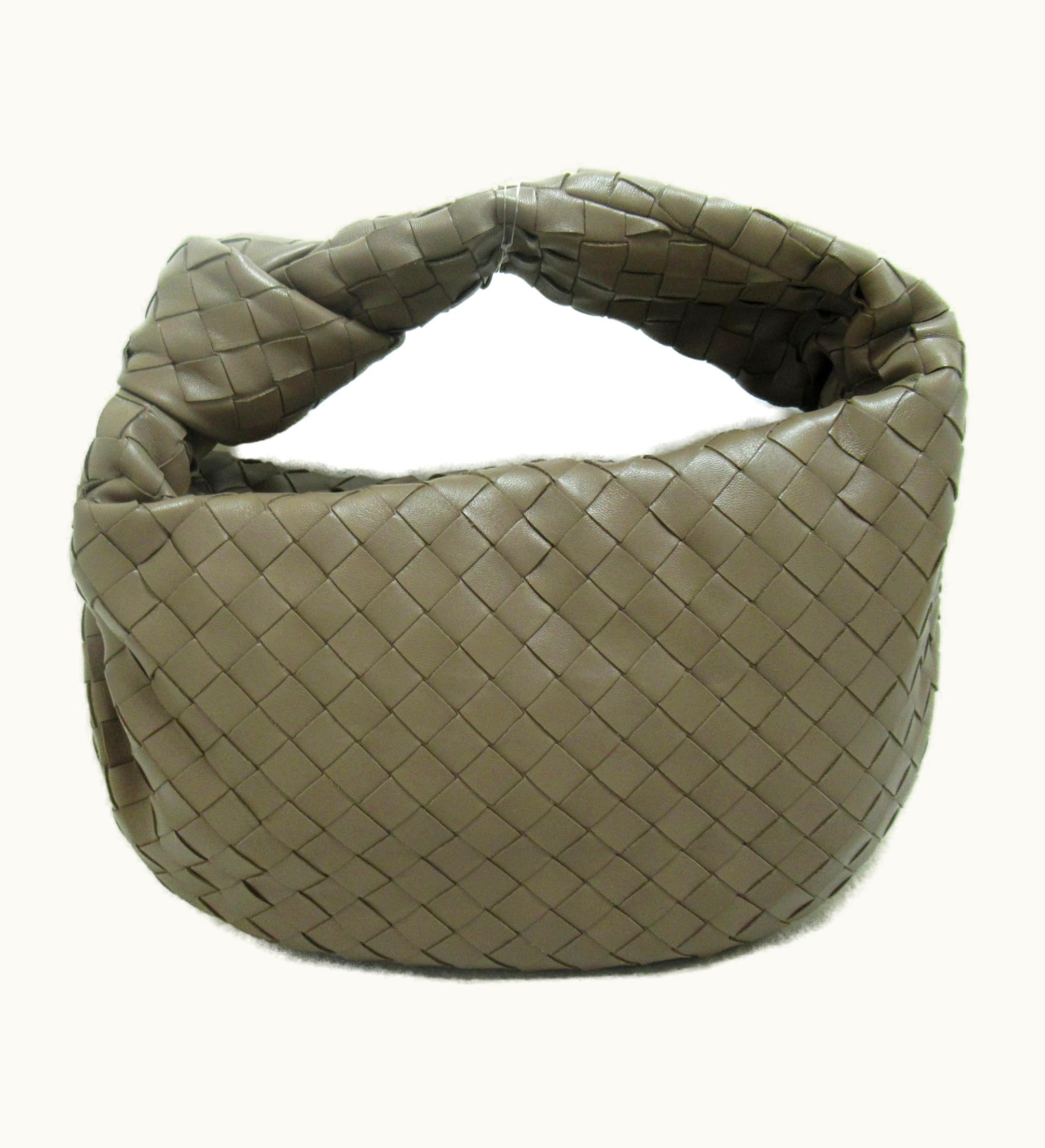 Bottega Veneta Bottega Veneta Teen Jodie Handbag Gray Lambskin [Sheep Leather] 690225Vcpp02560