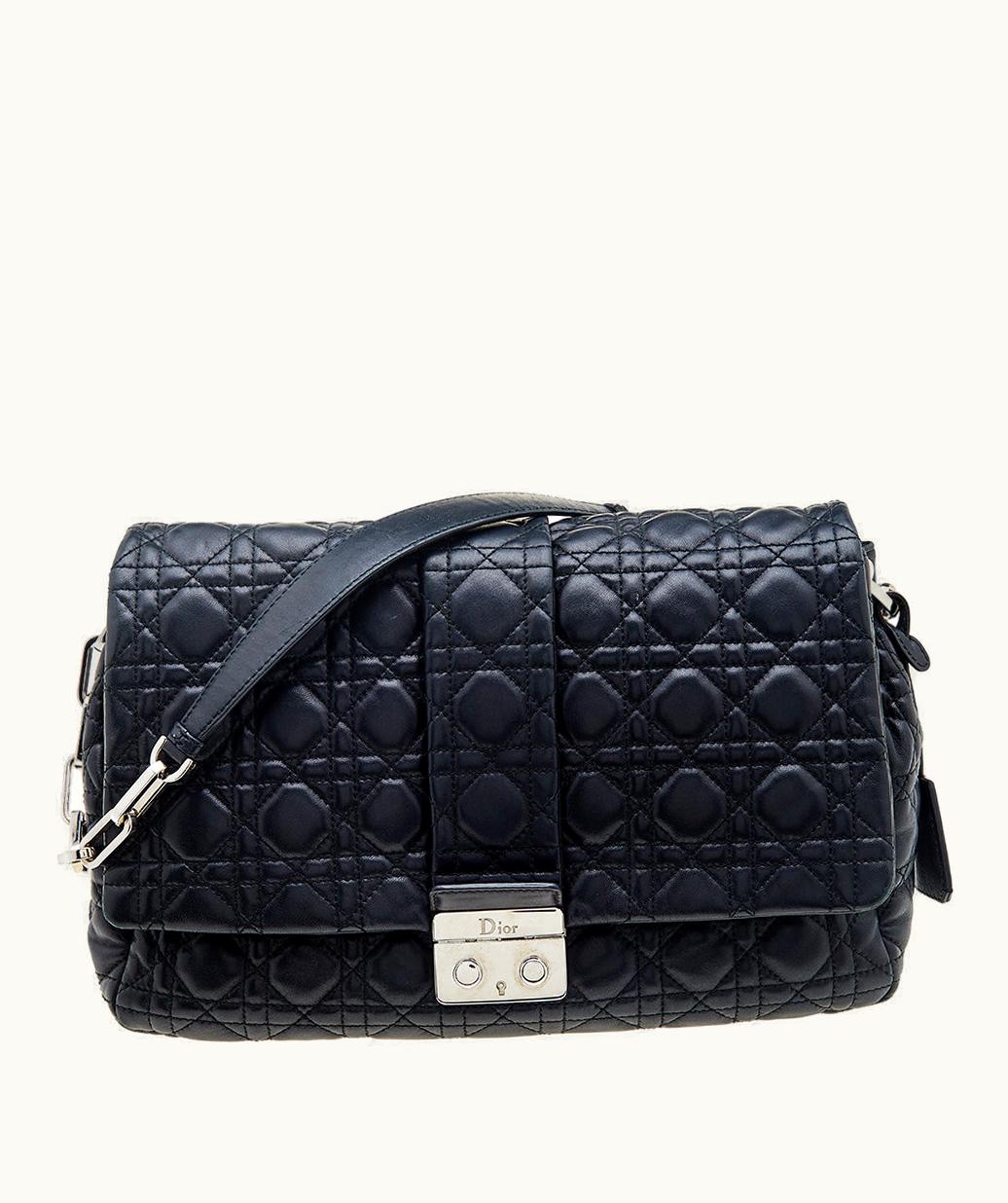 Dior Dior Black Cannage Leather Large Miss