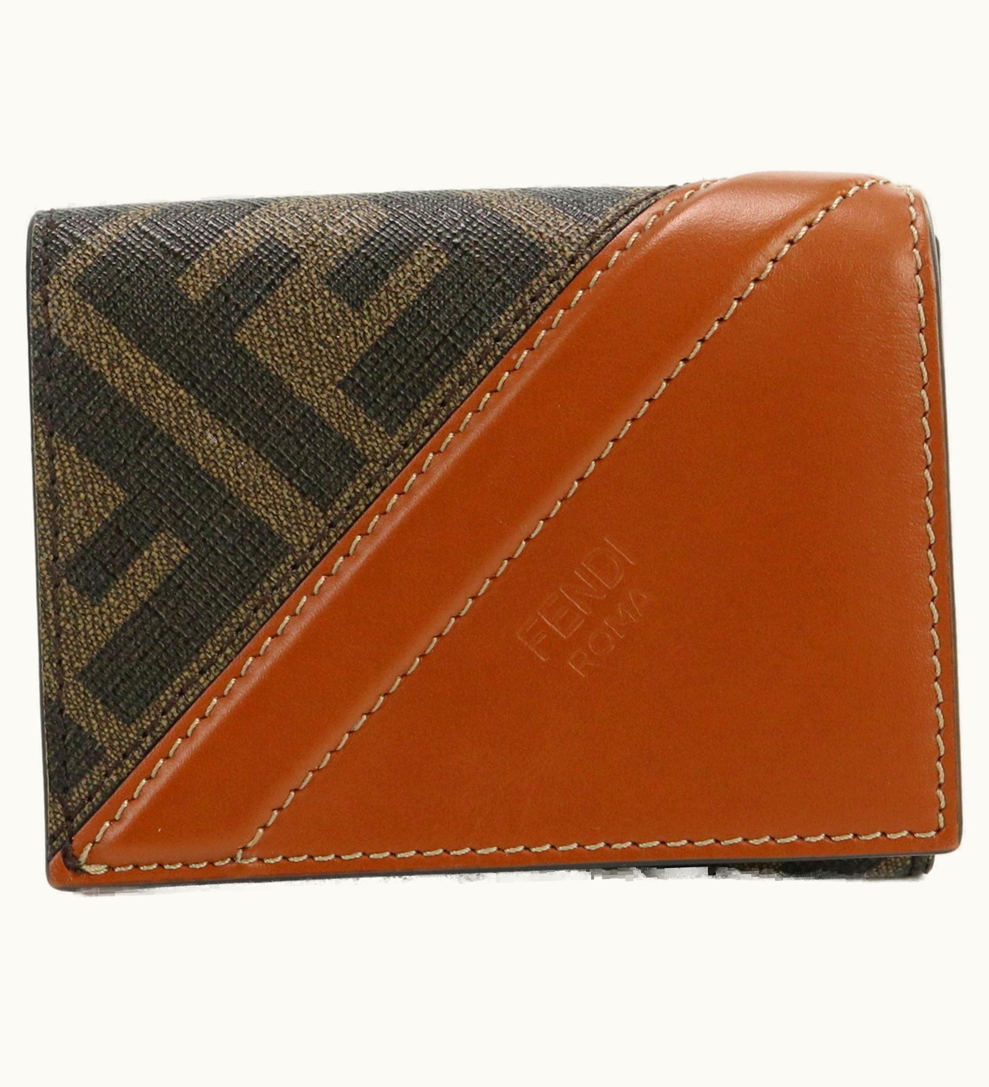 Fendi Fendi Diagonal Wallet Zucca 7M0280 Afb4 F1Dza Trifold Pvc Unisex