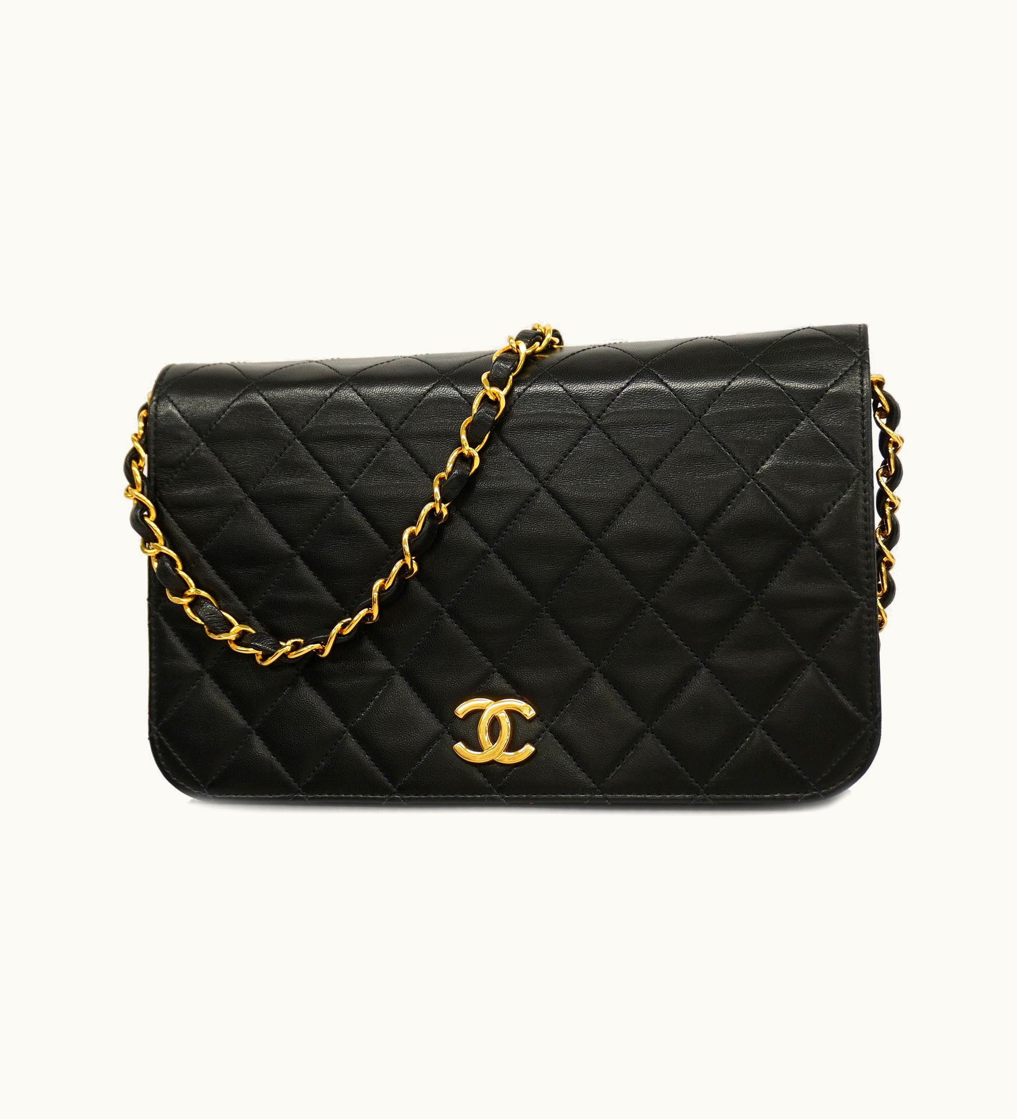 Chanel Chanel Matelasse Chain Shoulder Women's Leather Shoulder Bag Black Leather Shoulder Bag Black