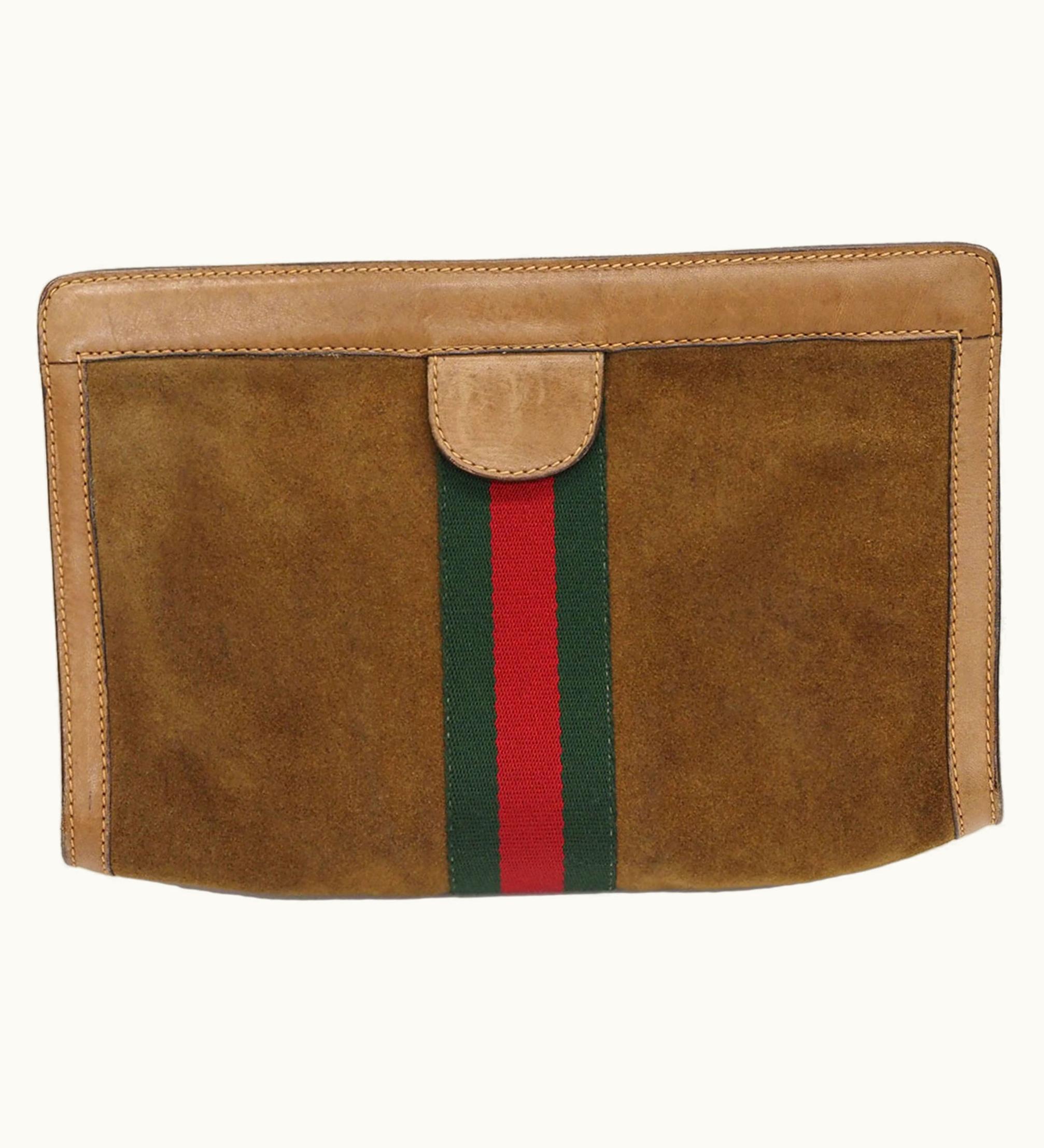 Gucci Gucci Vintage Clutch Bag Sherry Line Perfume Suede Second Women's