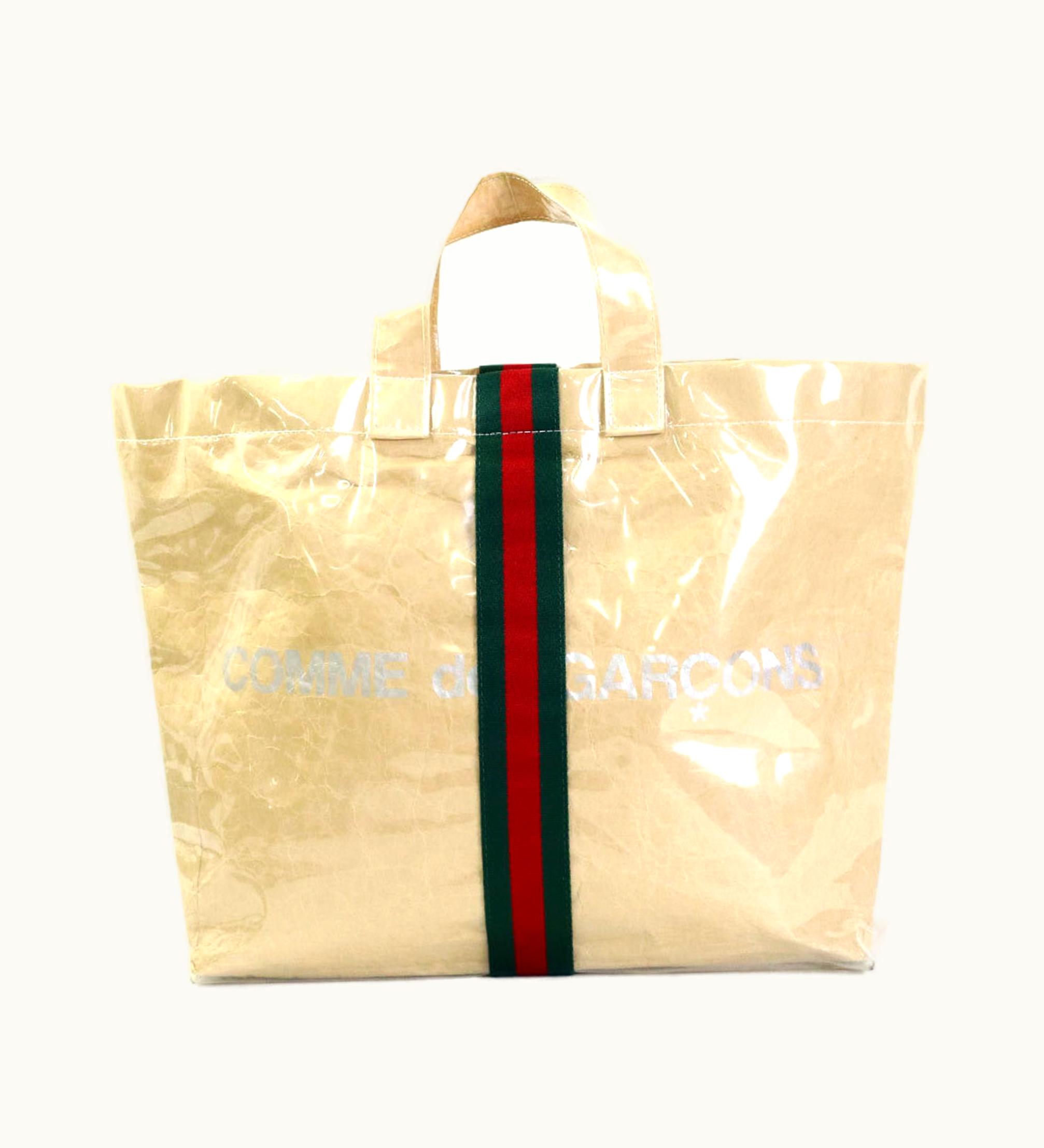 Gucci Gucci Handbag Comme Des Garcons Collaboration Pvc Beige Unisex