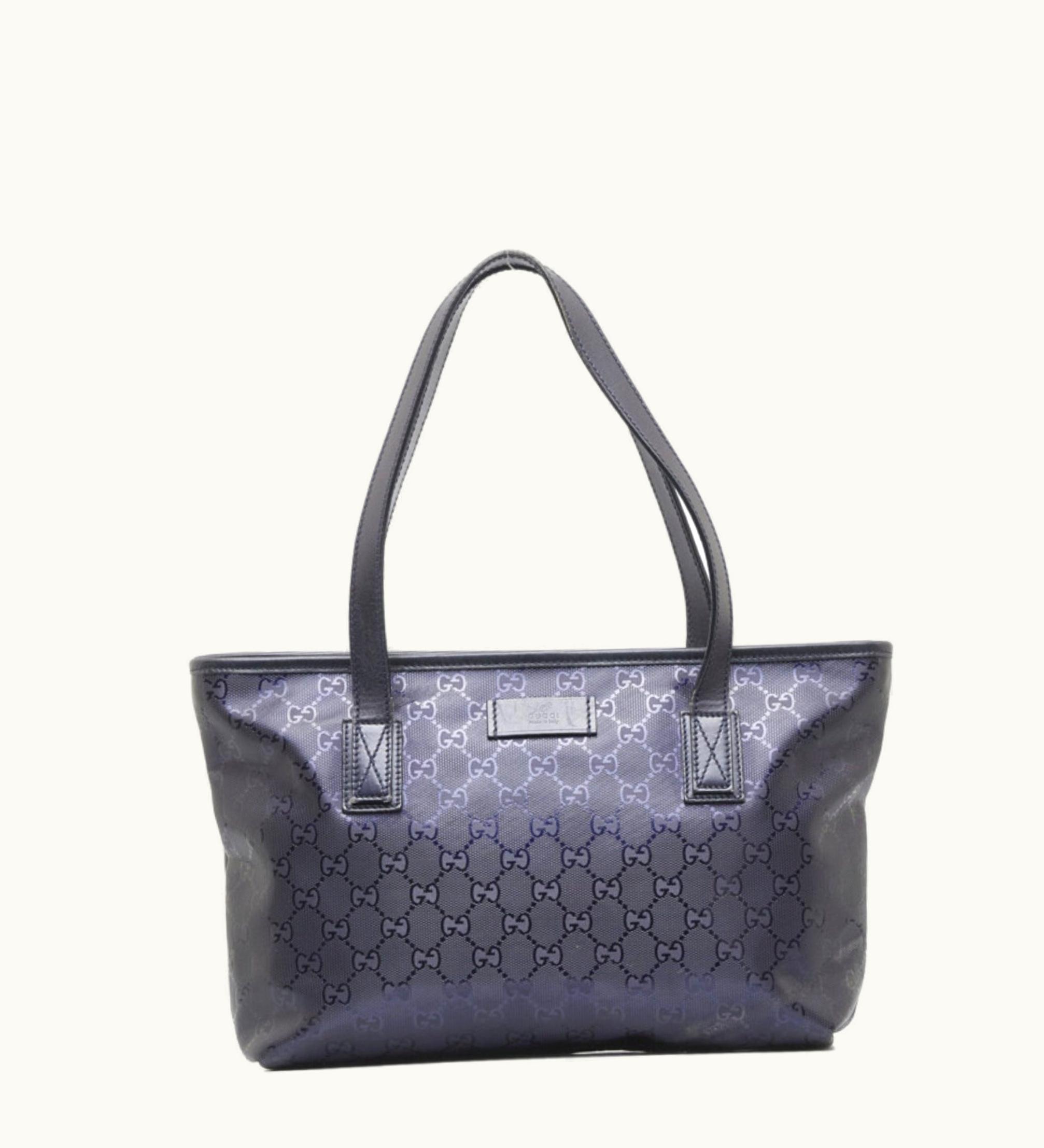 Gucci Gucci GG Imprime Handbag Tote Bag 211133 Purple Pvc Leather Ladies