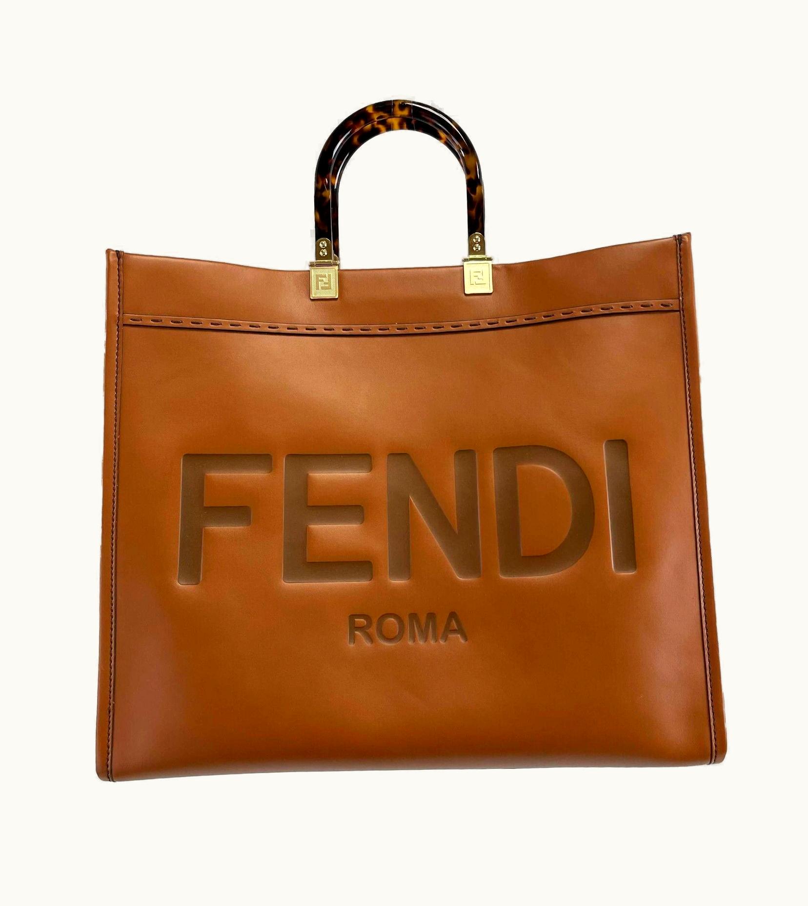 Fendi Fendi Sunshine Shopper Tote Large Calfskin Leather Retails: $3190
