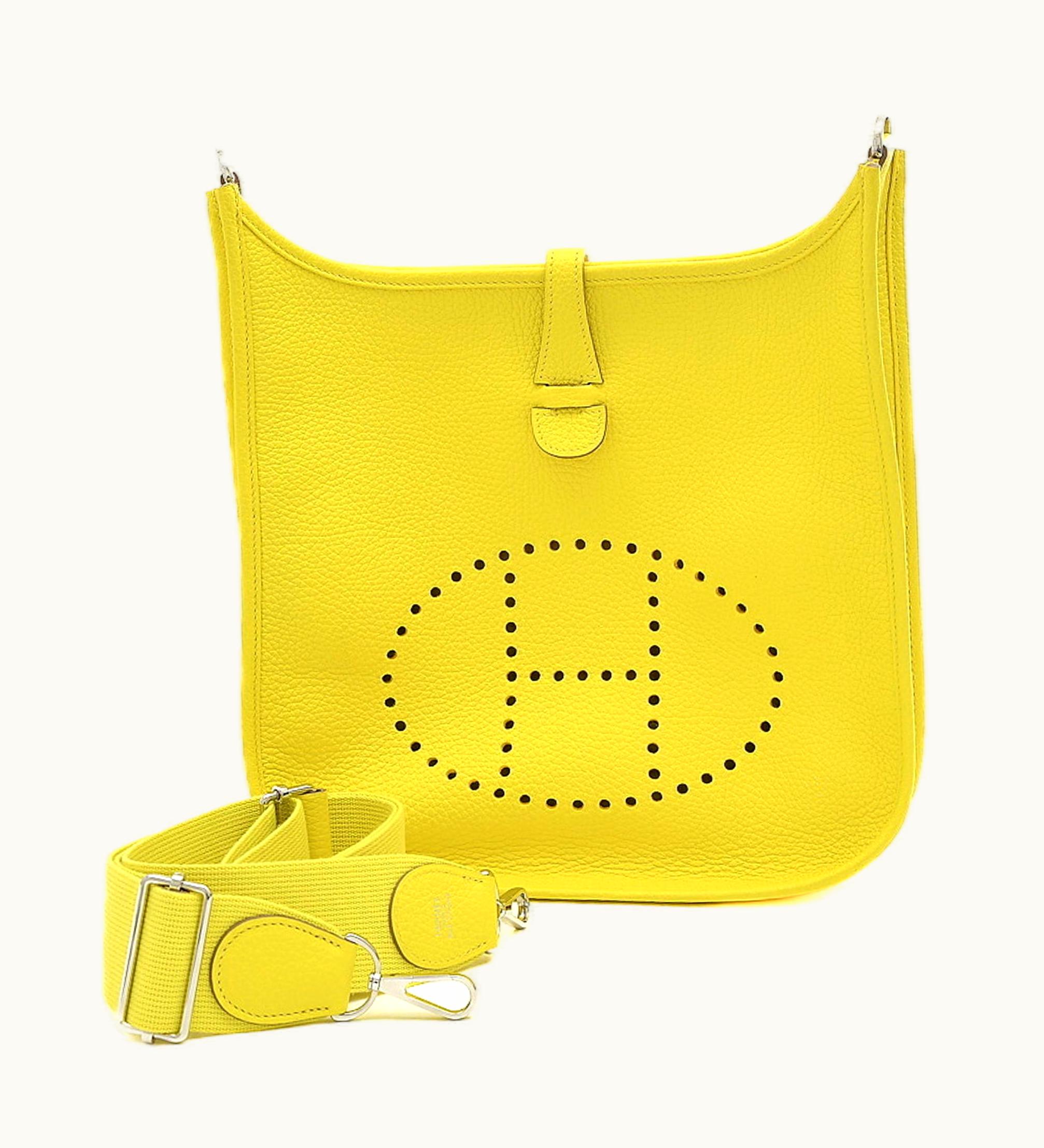 Hermès Hermès Evelyne 3 PM Taurillon Lime Silver Hardware U Engraved
