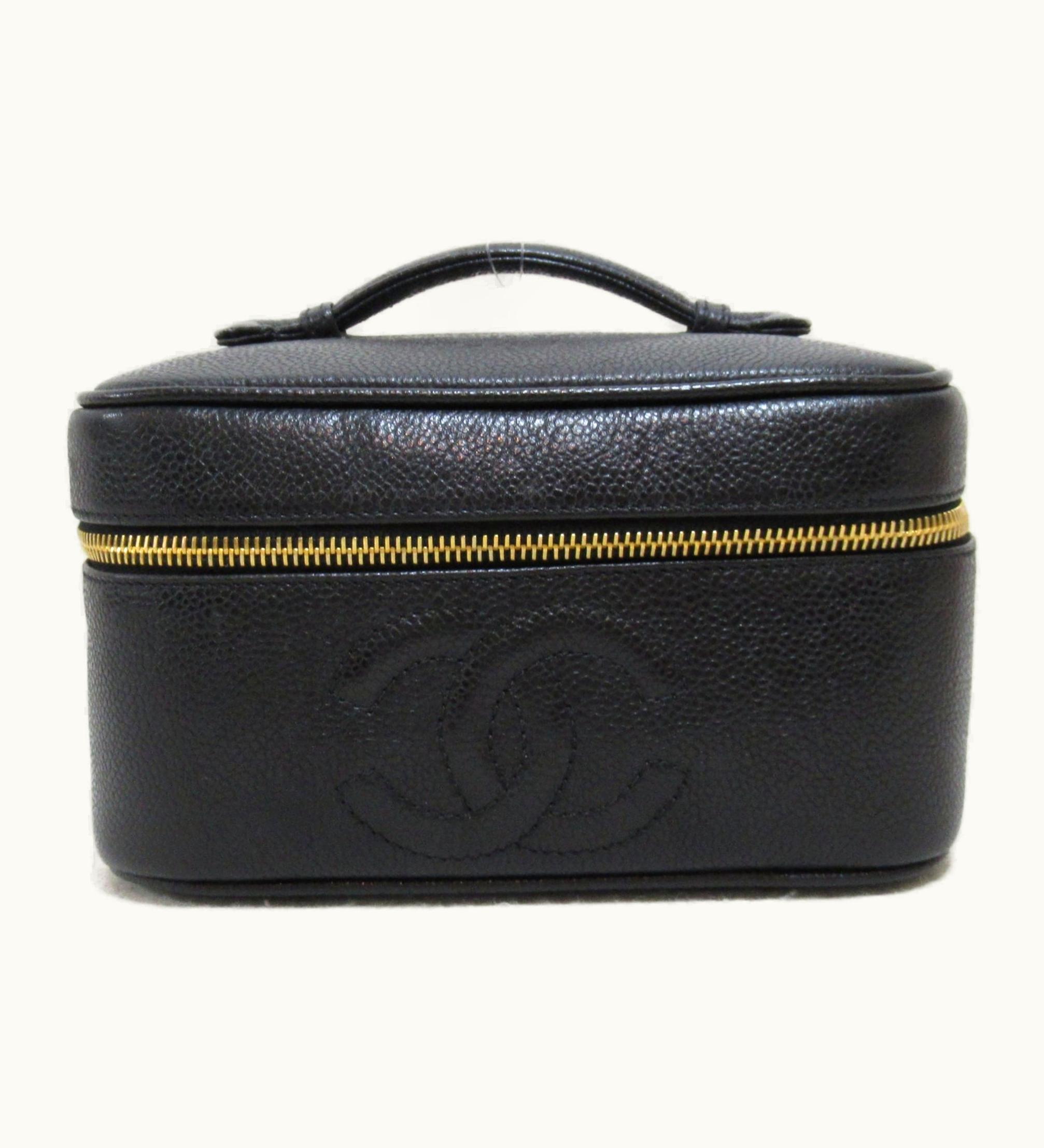 Chanel Chanel Horizontal Vanity Bag Black Caviar Skin [Grained Calf]