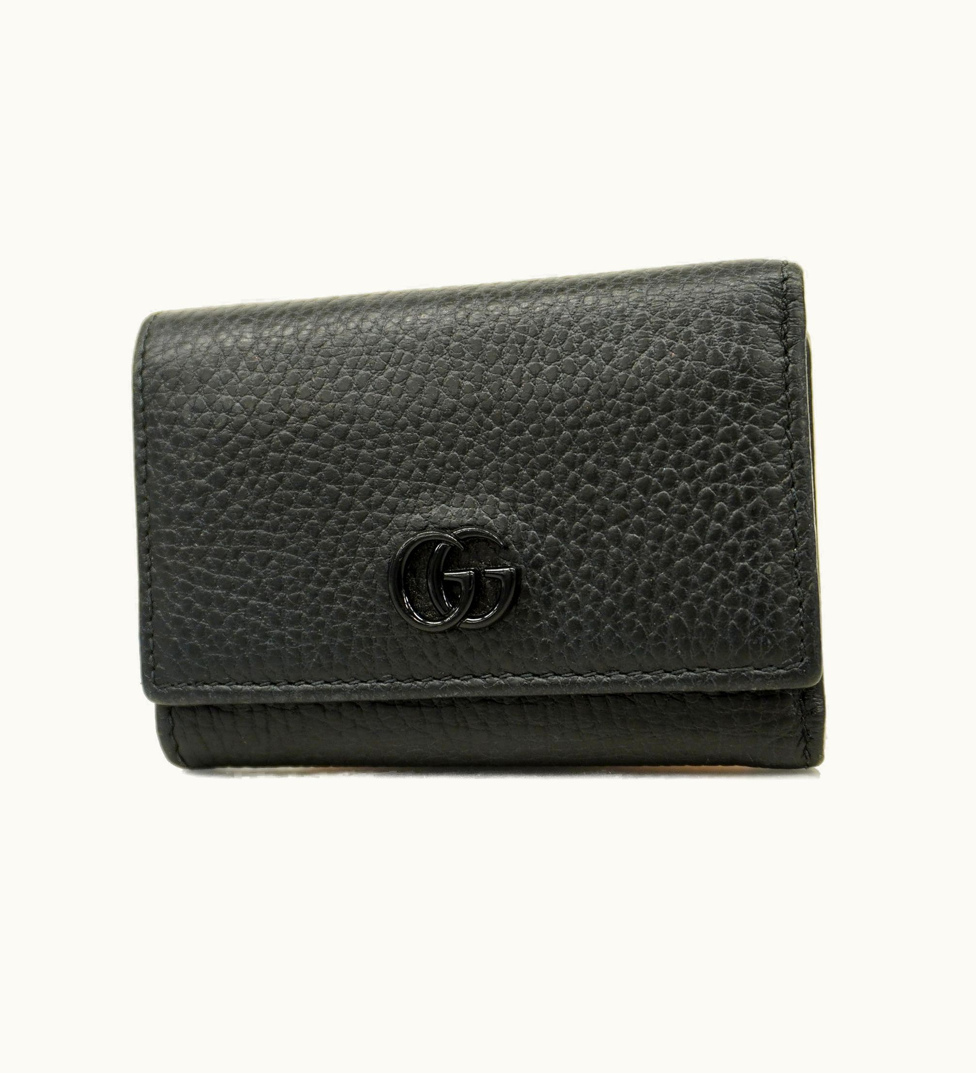 Gucci Gucci Tri-Fold Wallet GG Marmont Silver Hardware 644407 Unisex Leather