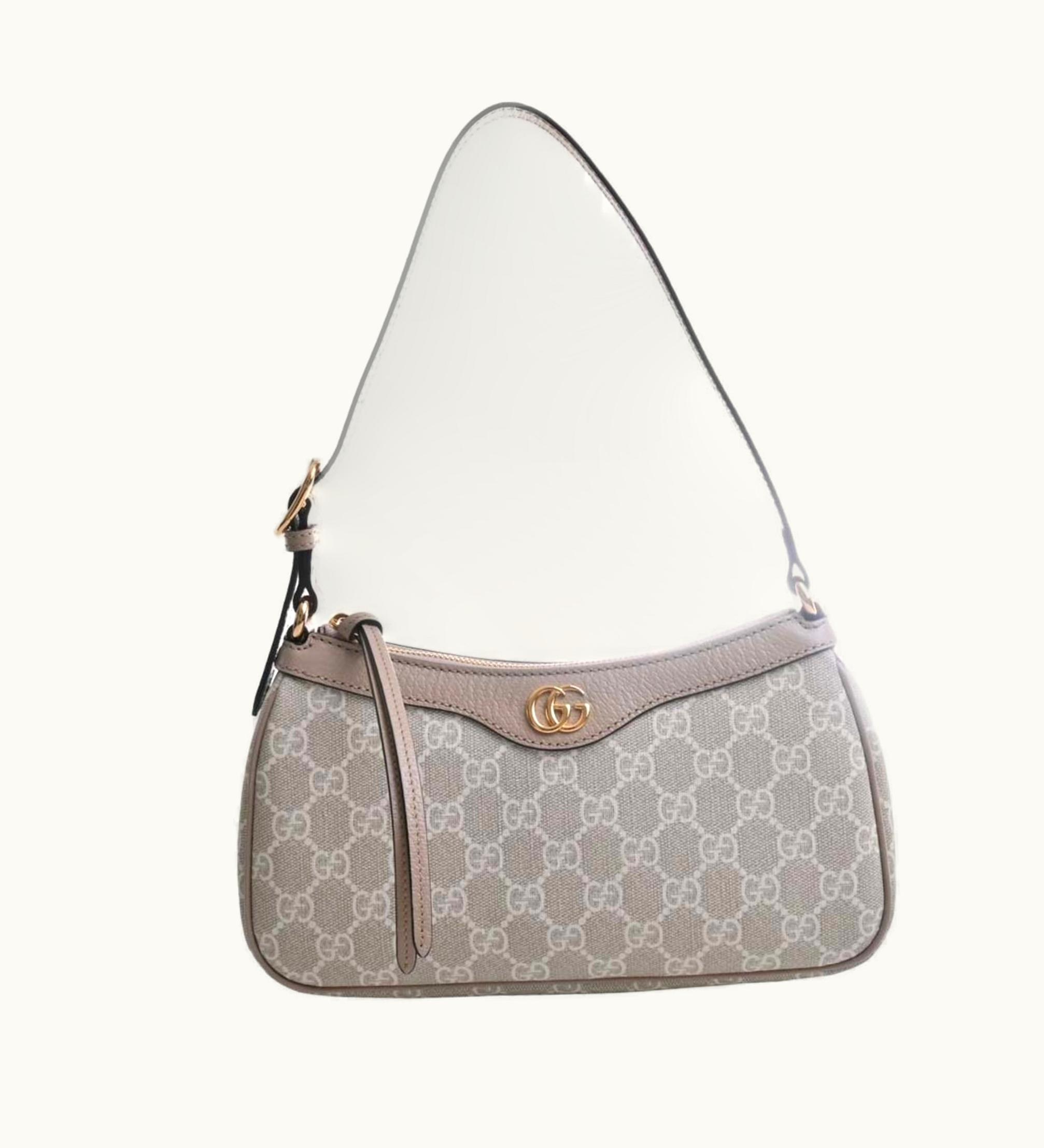 Gucci Gucci Ophidia GG Supreme Leather Small Handbag 735145 Beige/White Women's