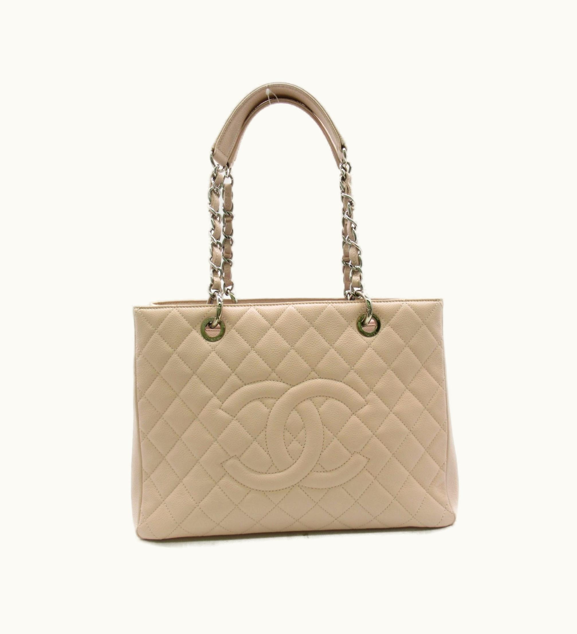 Chanel Chanel Gst Tote Pink Caviar Skin [Grained Calf]
