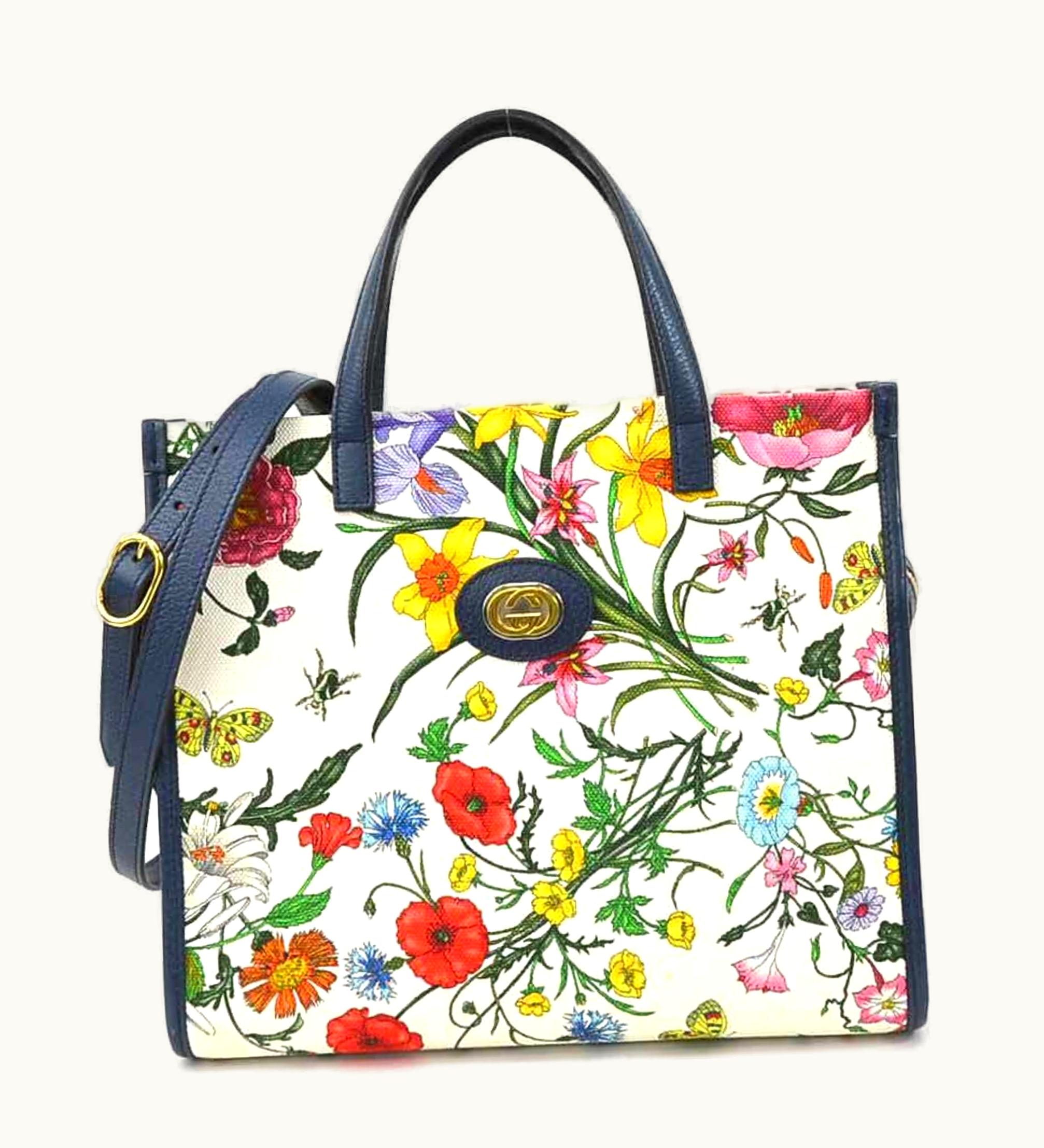 Gucci Gucci Handbag Diagonal Shoulder Bag Flora Canvas Multicolor Women's 550141