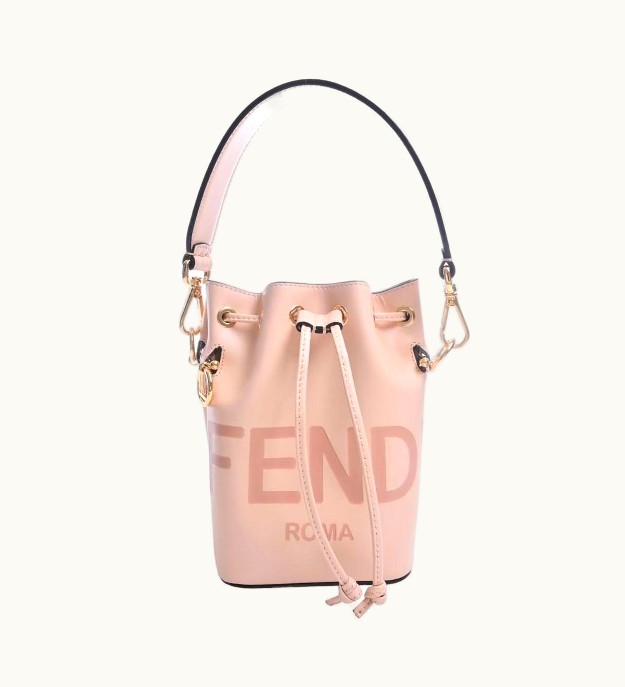 Fendi Fendi Leather Mon Tresor Handbag 8Bs010 Pink Ladies