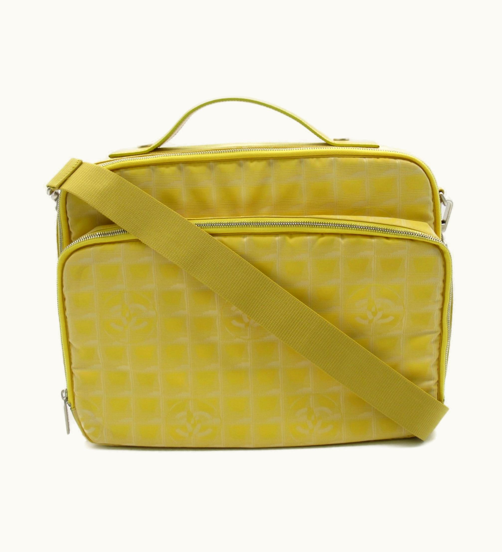 Chanel Chanel New Travel Line 2Wayshoulder Bag Yellow Nylon New Travel Line A15992